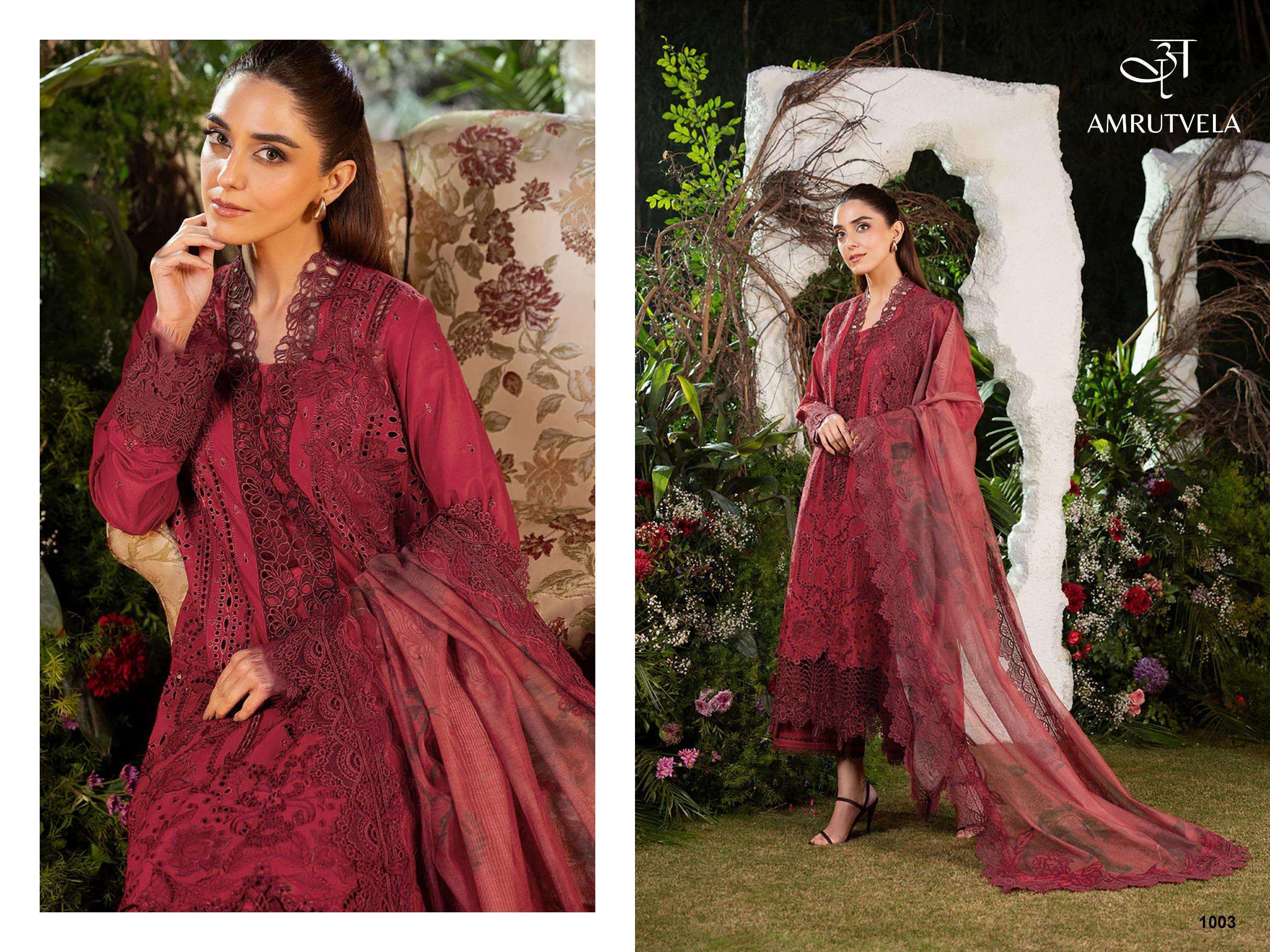 AMRUTVELA SOBIA NAZIR COTTON HEAVY EMBROIDERY DESIGNER WORK PAKISTANI SUIT