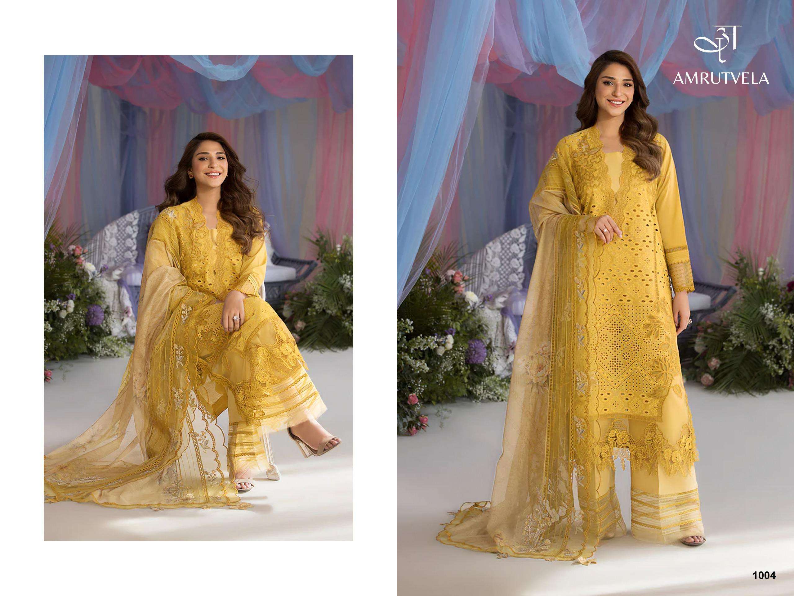 AMRUTVELA SOBIA NAZIR COTTON HEAVY EMBROIDERY DESIGNER WORK PAKISTANI SUIT