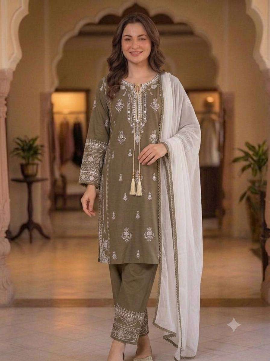 BE 465 RAYON EMBROIDERY DESIGNER WORK PARTY WEAR LADIES SUIT