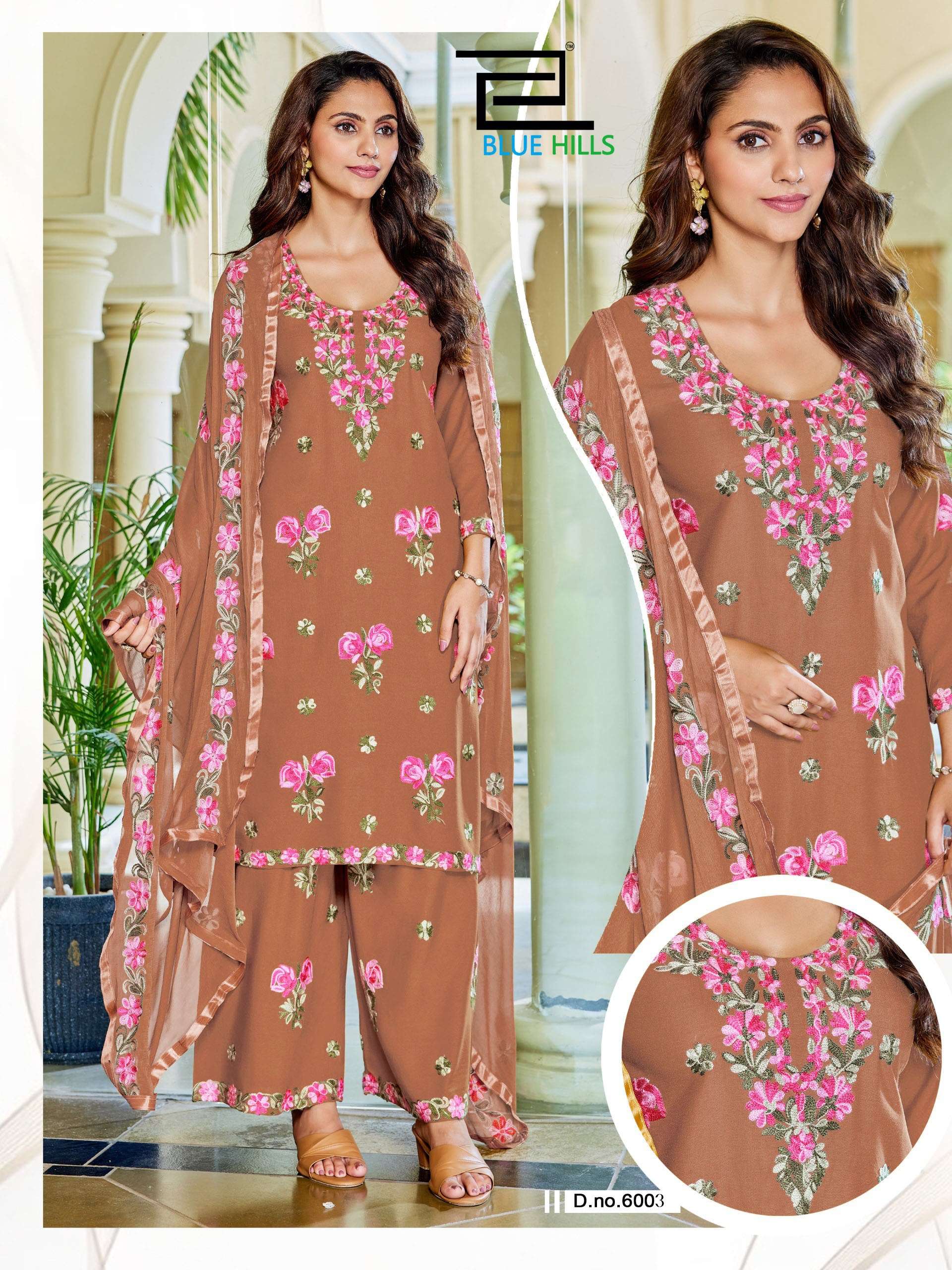 BLUE HILLS JANNAT VOL 3 RAYON FANCY WORKS LADIES 3PCS SET COLLECTION 