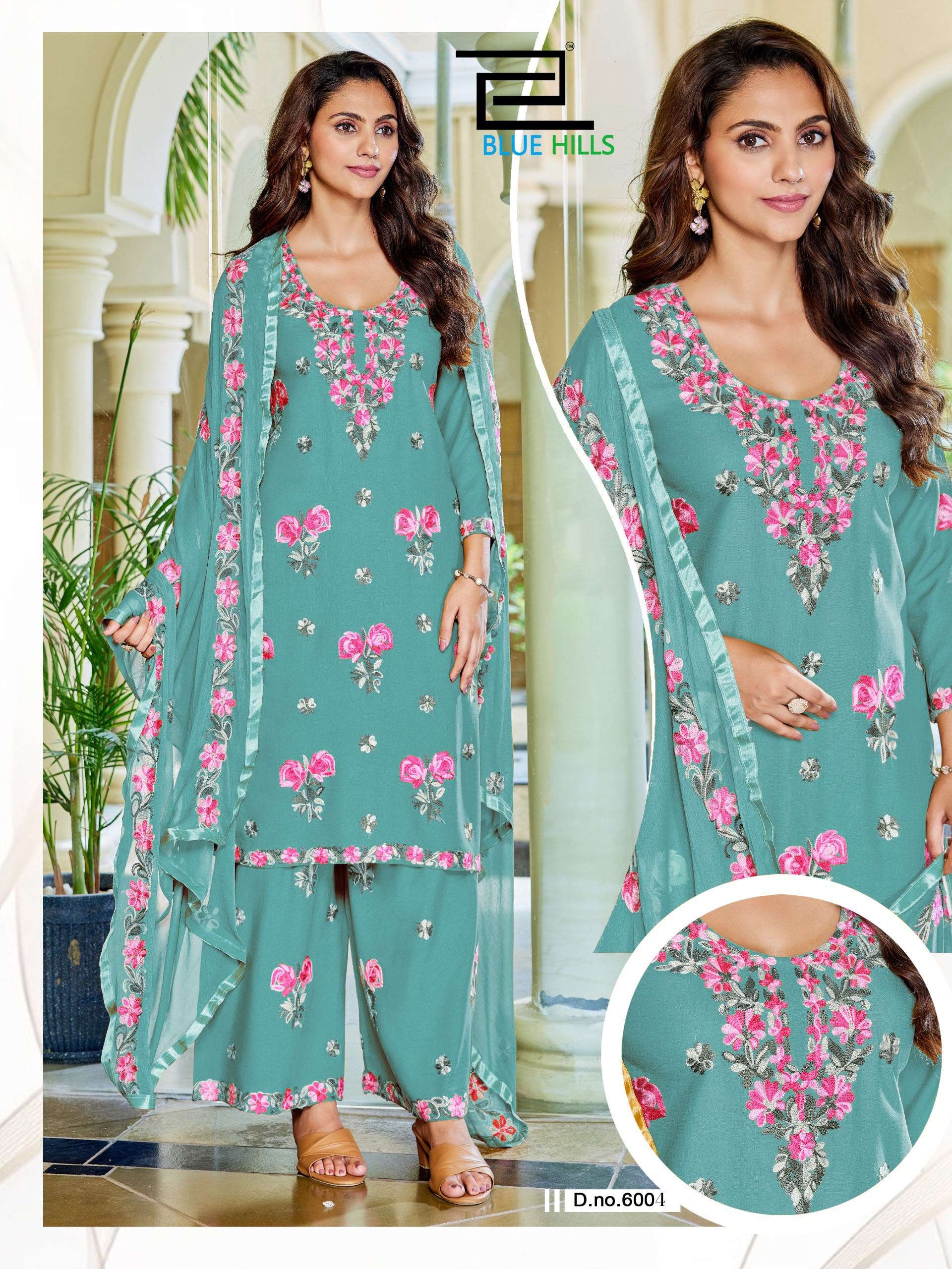 BLUE HILLS JANNAT VOL 3 RAYON FANCY WORKS LADIES 3PCS SET COLLECTION 