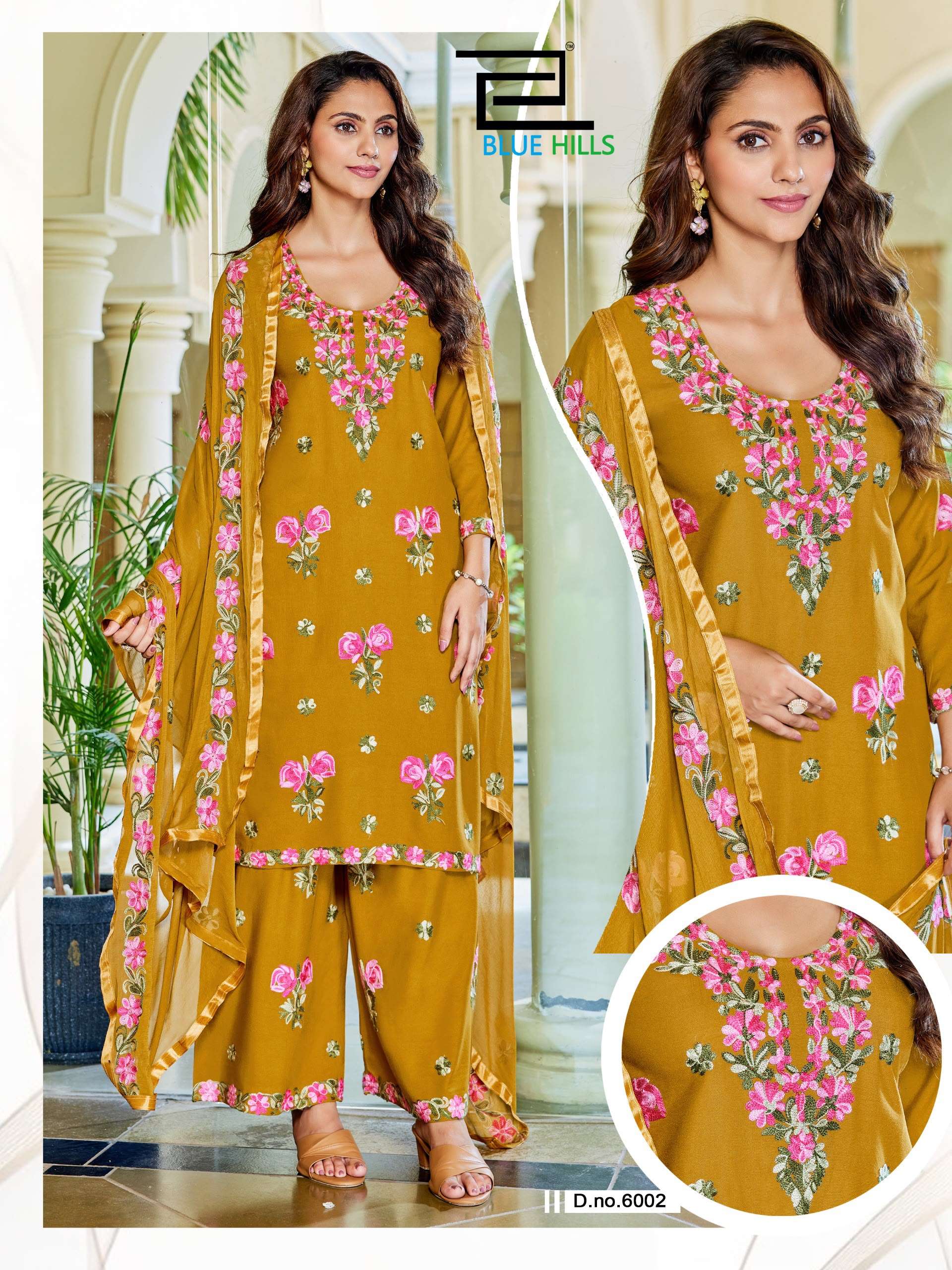 BLUE HILLS JANNAT VOL 3 RAYON FANCY WORKS LADIES 3PCS SET COLLECTION 