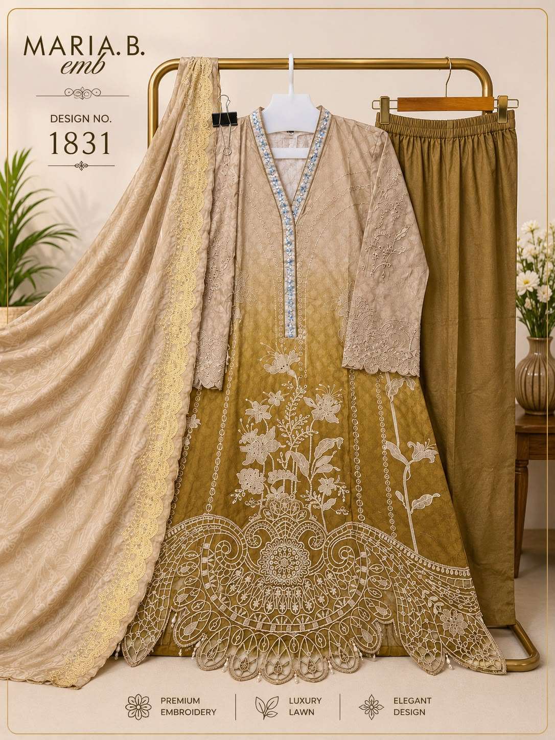 DEEPSY SUITS D NO 1831 COTTON HEAVY EMBROIDERY DESIGNER WORK READY MADE PAKISTANI SUIT