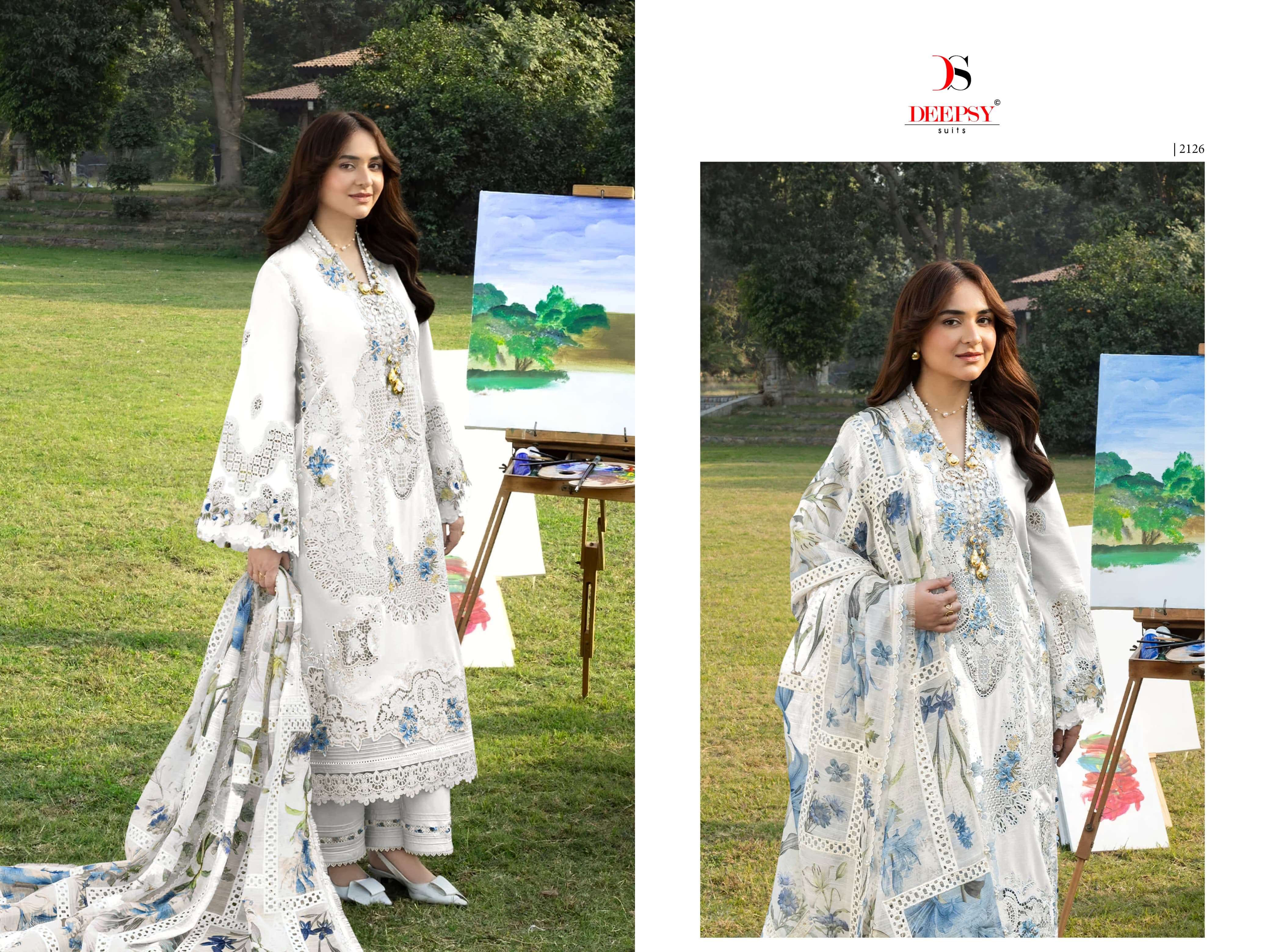 DEEPSY SUITS ELAF PREMIUM LUXURY LAWN COLLECTION VOL 8 COTTON EMBROIDERY DESIGNER WORK SUIT