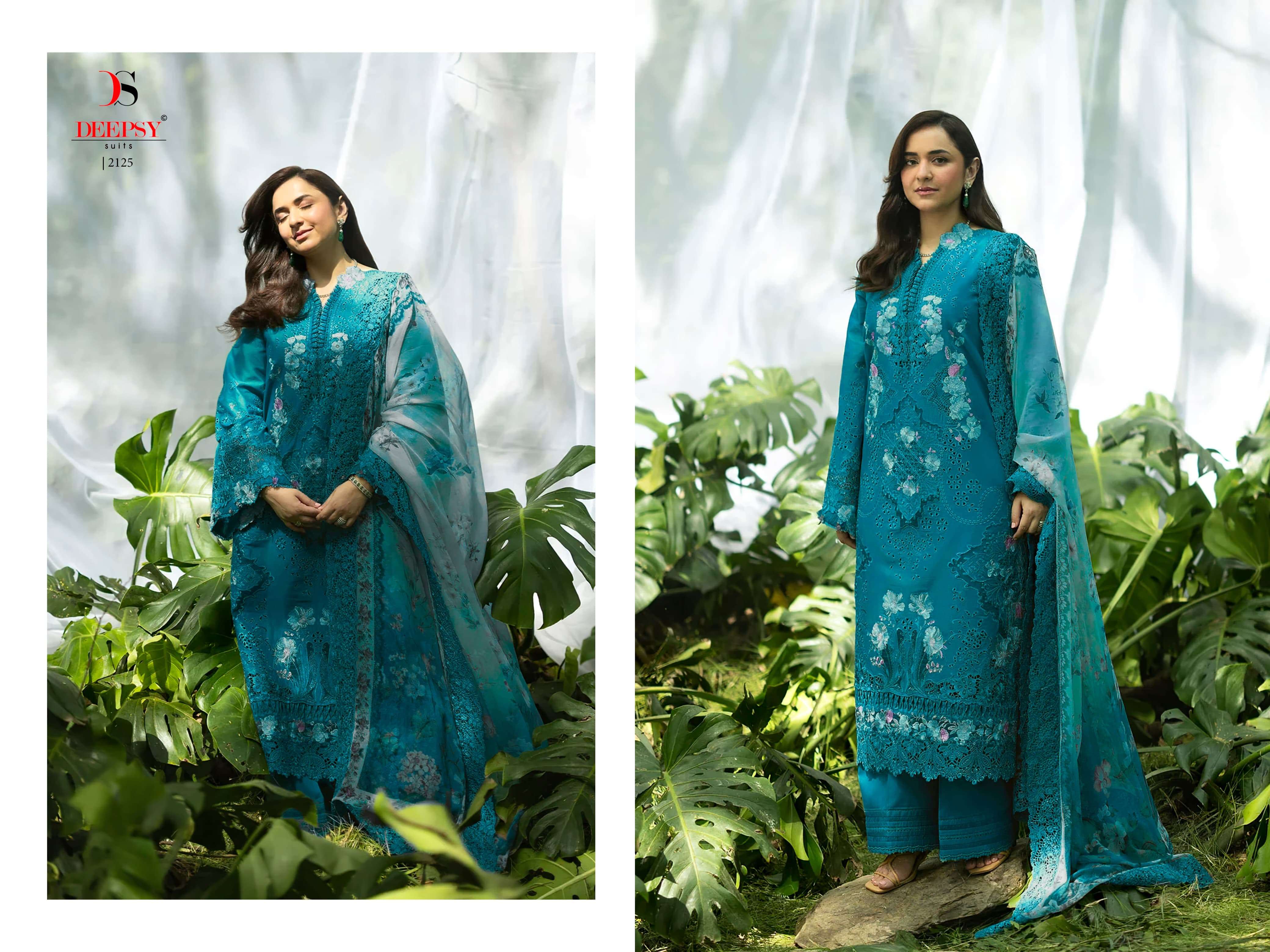 DEEPSY SUITS ELAF PREMIUM LUXURY LAWN COLLECTION VOL 8 COTTON EMBROIDERY DESIGNER WORK SUIT