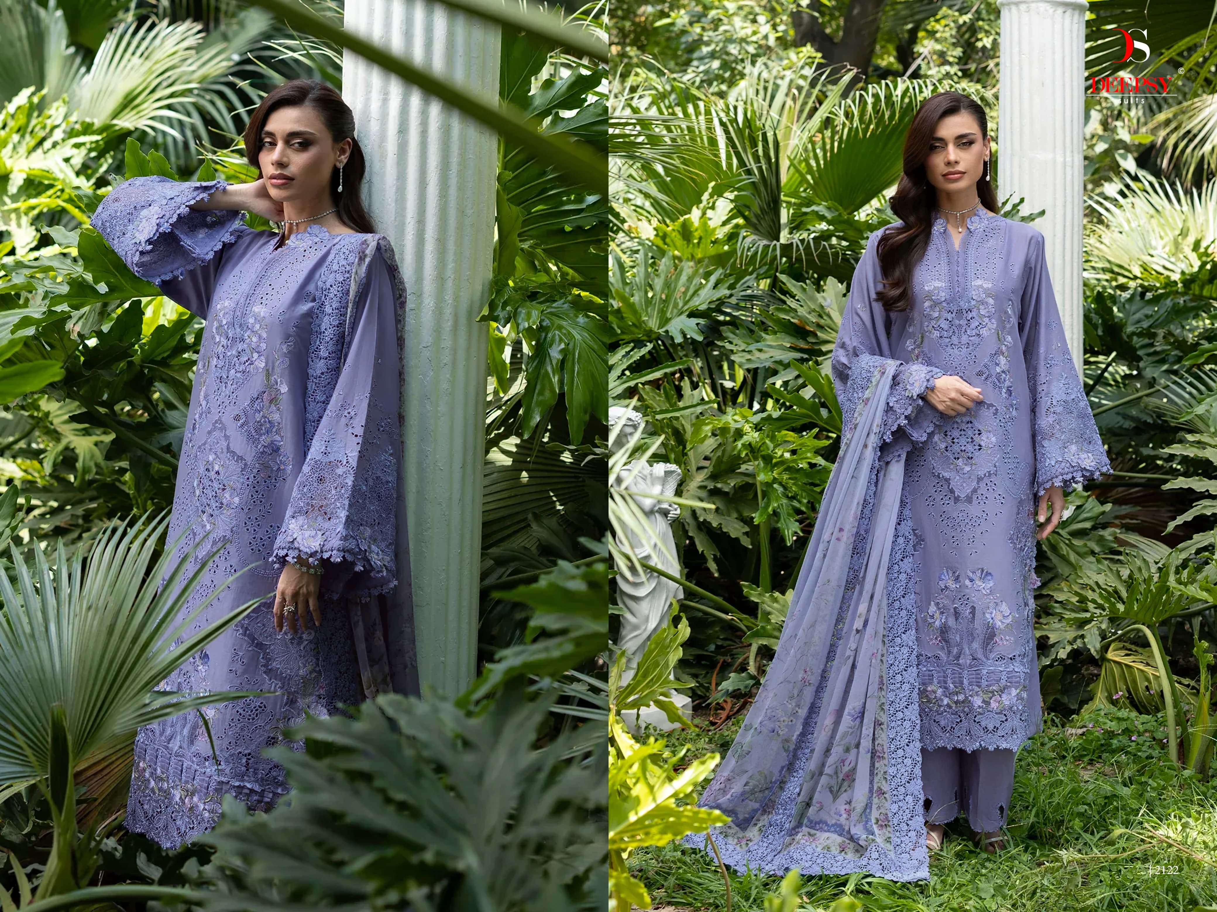 DEEPSY SUITS ELAF PREMIUM LUXURY LAWN COLLECTION VOL 8 COTTON EMBROIDERY DESIGNER WORK SUIT