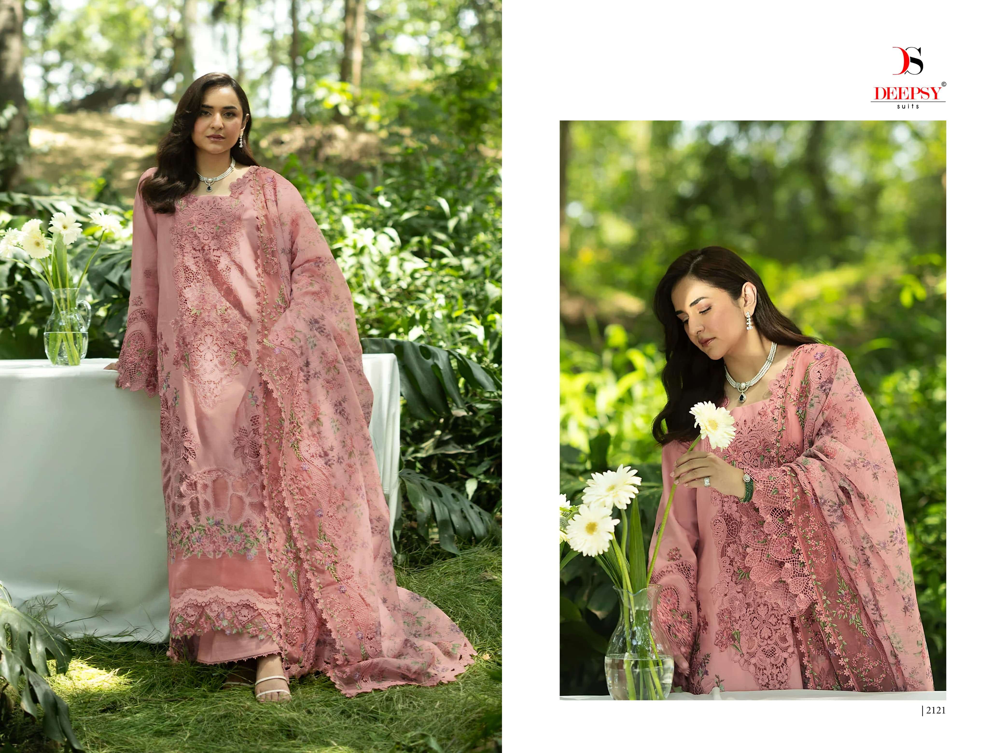 DEEPSY SUITS ELAF PREMIUM LUXURY LAWN COLLECTION VOL 8 COTTON EMBROIDERY DESIGNER WORK SUIT