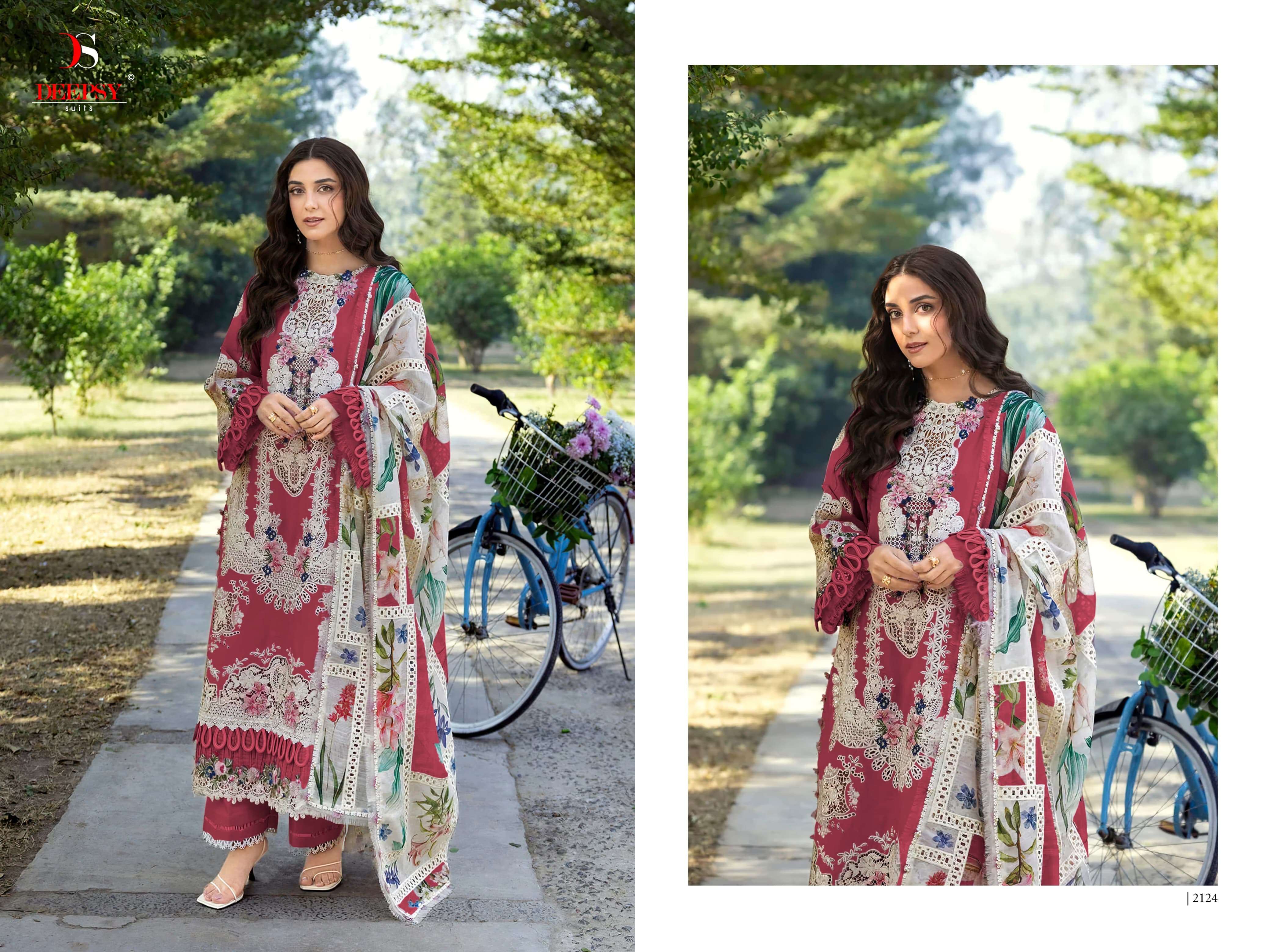 DEEPSY SUITS ELAF PREMIUM LUXURY LAWN COLLECTION VOL 8 COTTON EMBROIDERY DESIGNER WORK SUIT