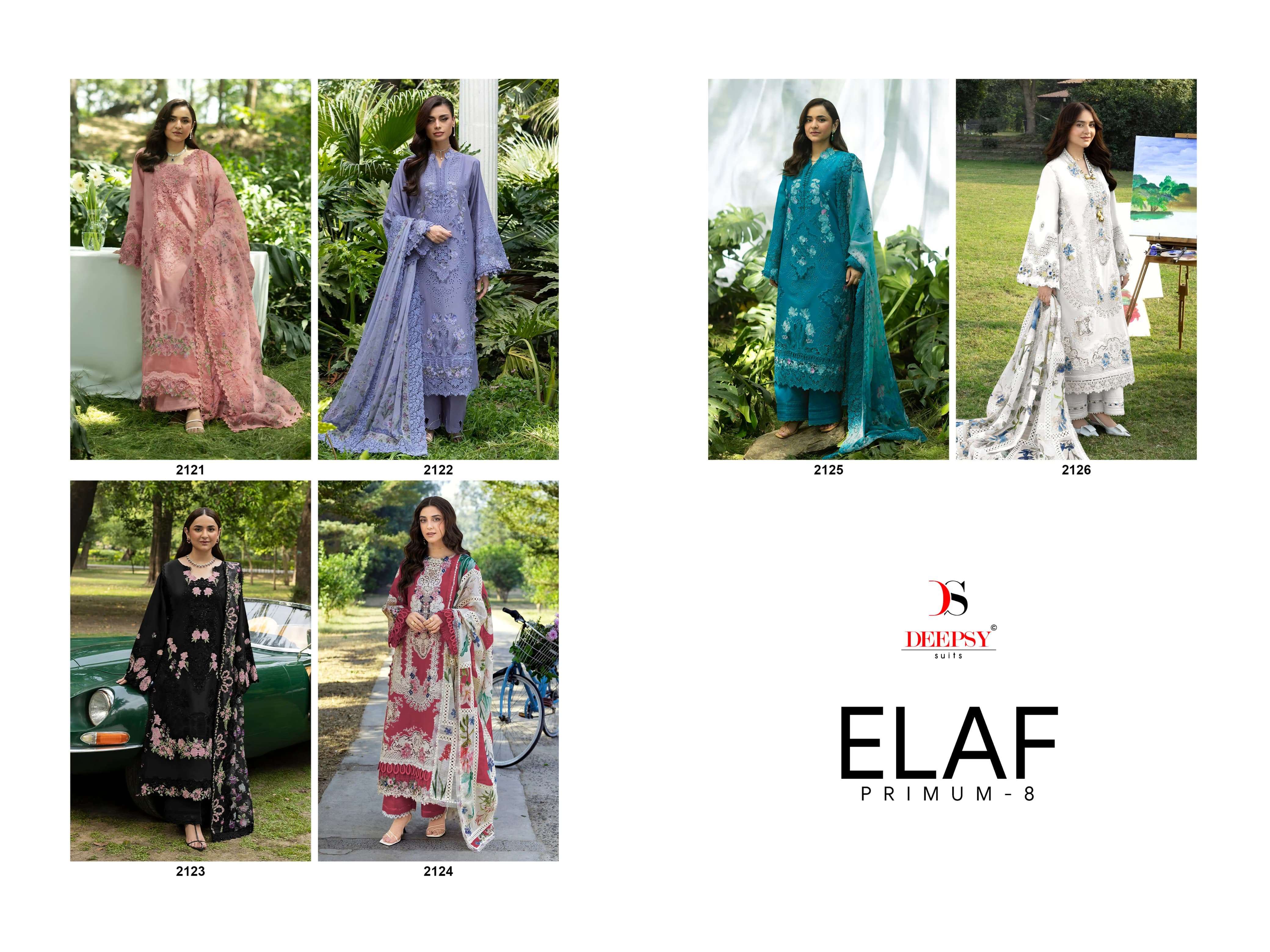 DEEPSY SUITS ELAF PREMIUM LUXURY LAWN COLLECTION VOL 8 COTTON EMBROIDERY DESIGNER WORK SUIT