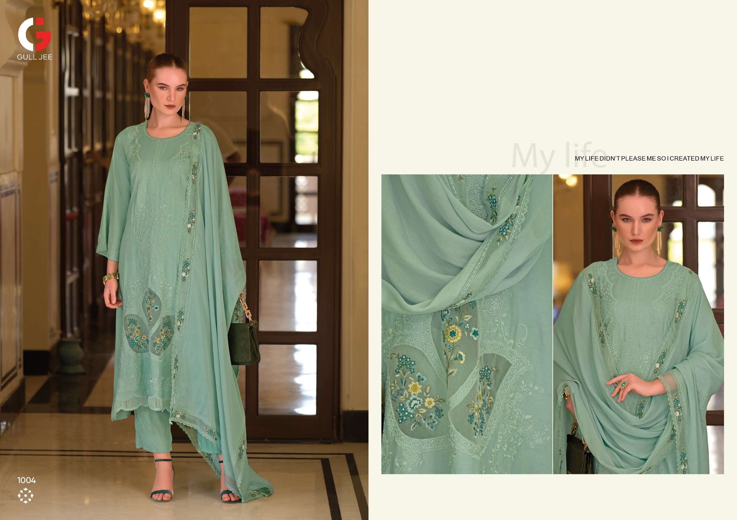DEEPSY SUITS GULL JEE GRASSY VISCOSE HEAVY EMBROIDERED DESIGNER WORK SUIT