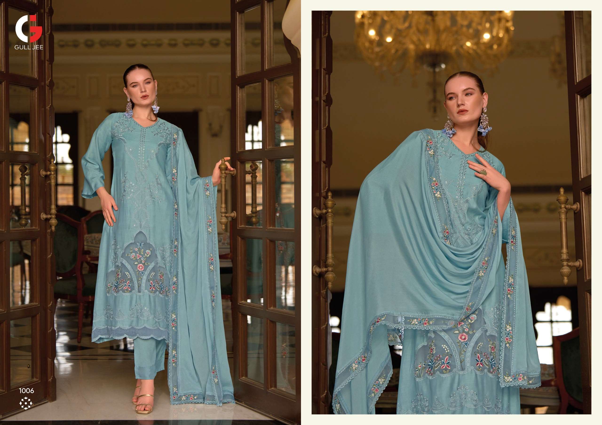 DEEPSY SUITS GULL JEE GRASSY VISCOSE HEAVY EMBROIDERED DESIGNER WORK SUIT