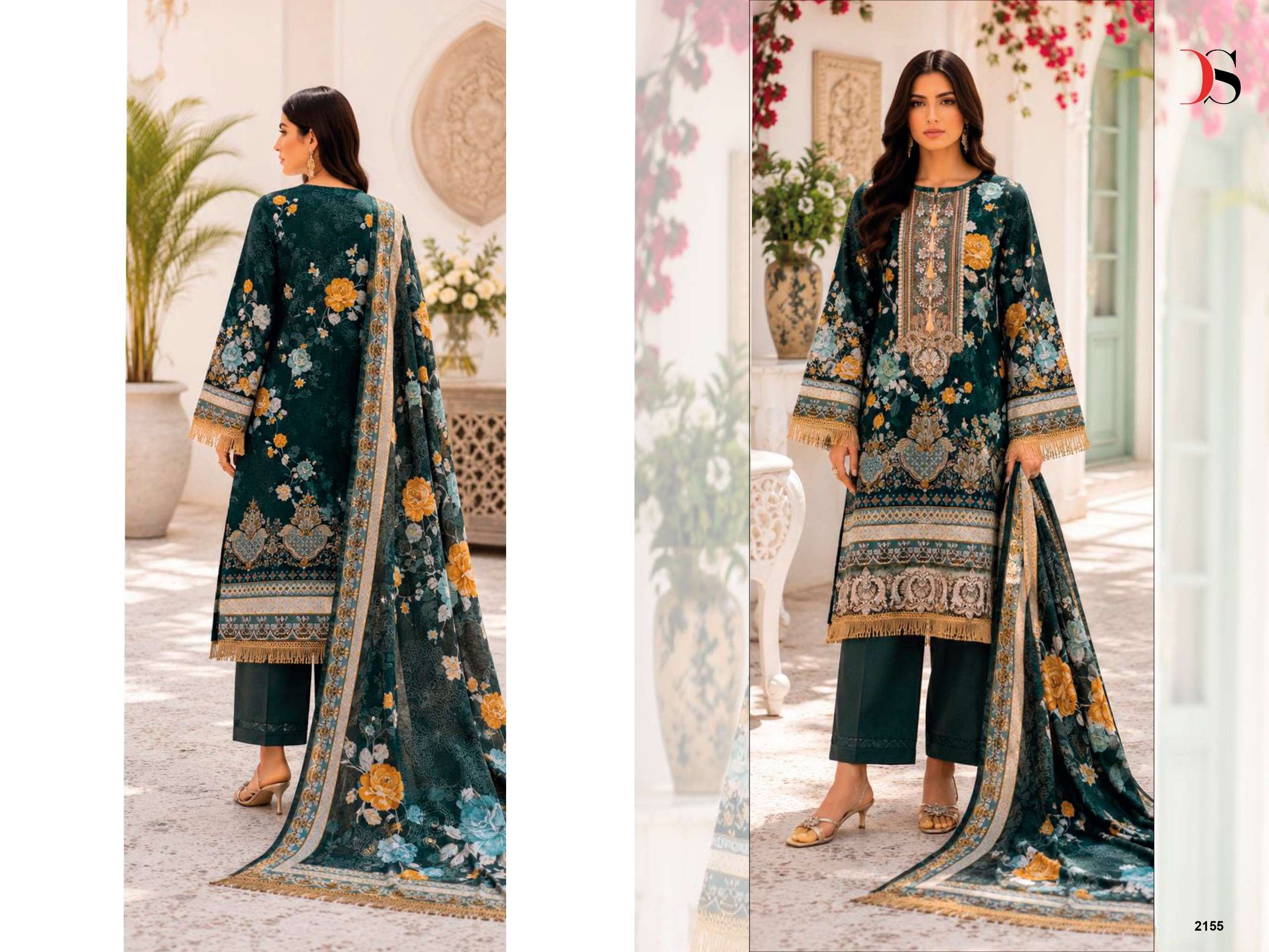 DEEPSY SUITS JADE BLISS LAWN VOL 6 COTTON HEAVY PATCH EMBROIDERY WORK SUIT