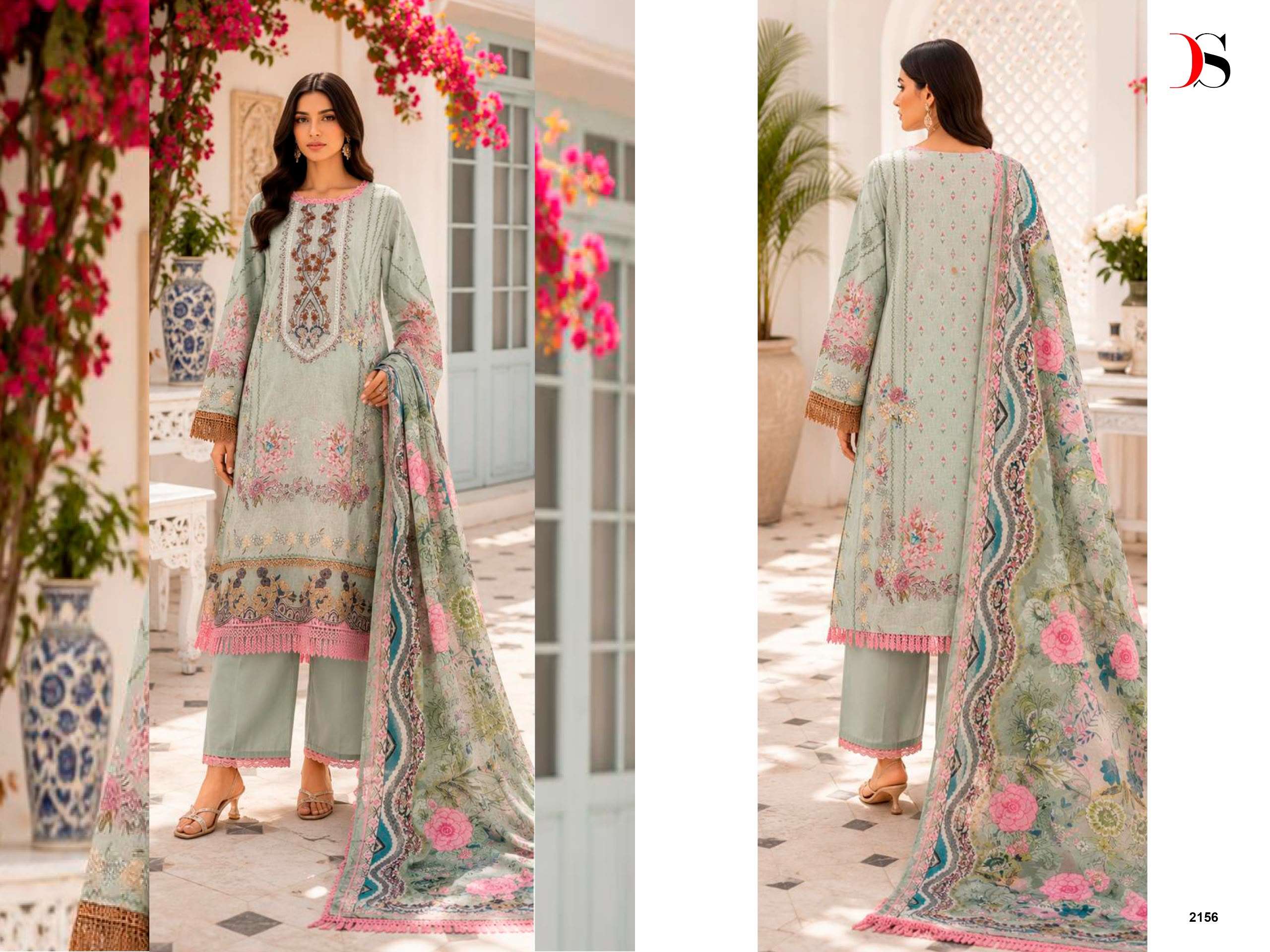 DEEPSY SUITS JADE BLISS LAWN VOL 6 COTTON HEAVY PATCH EMBROIDERY WORK SUIT