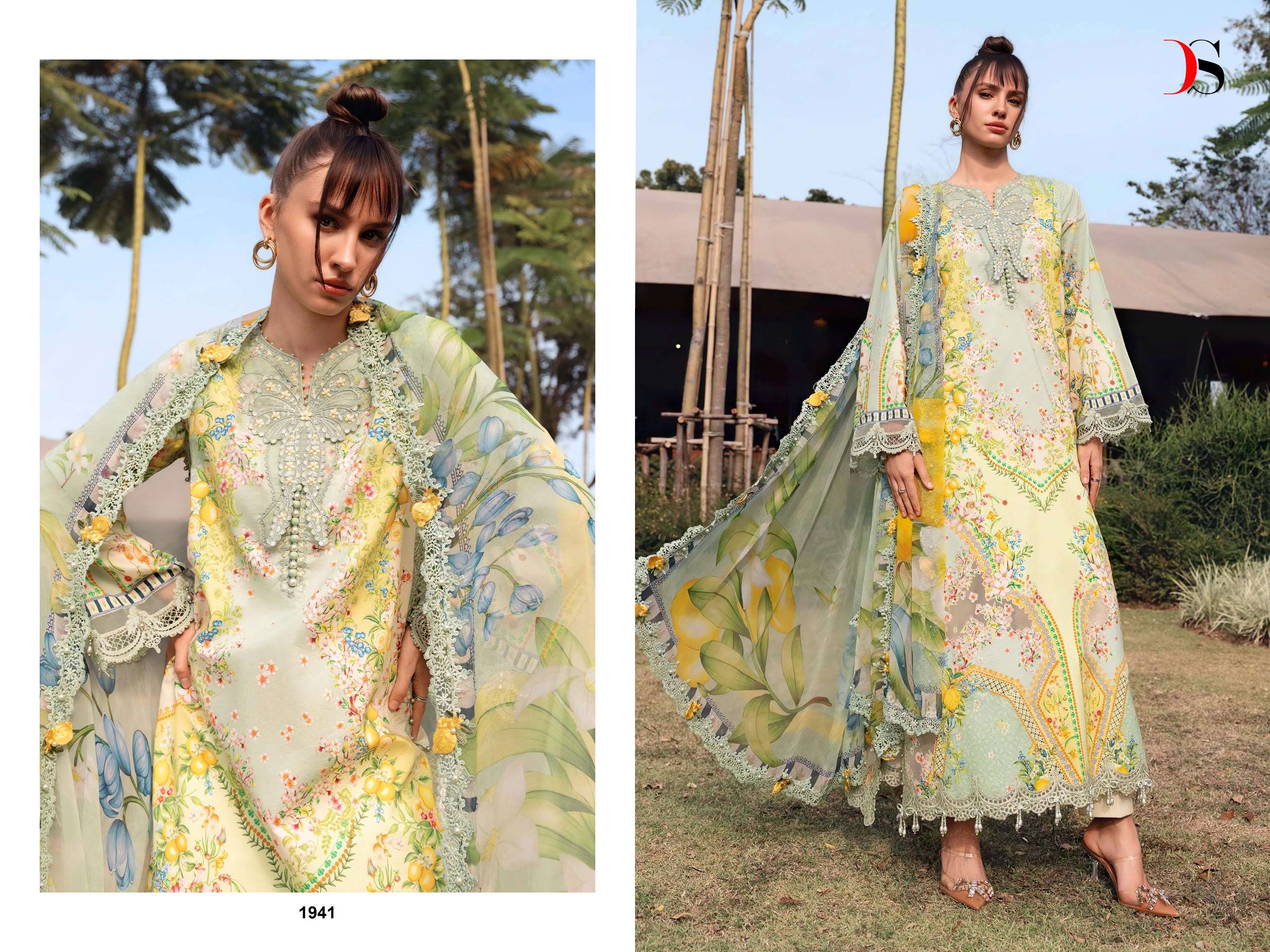 DEEPSY SUITS MARIA B M PRINT VOL 6 NX COTTON PATCH EMBROIDERY WORK SALWAR KAMEEZ 