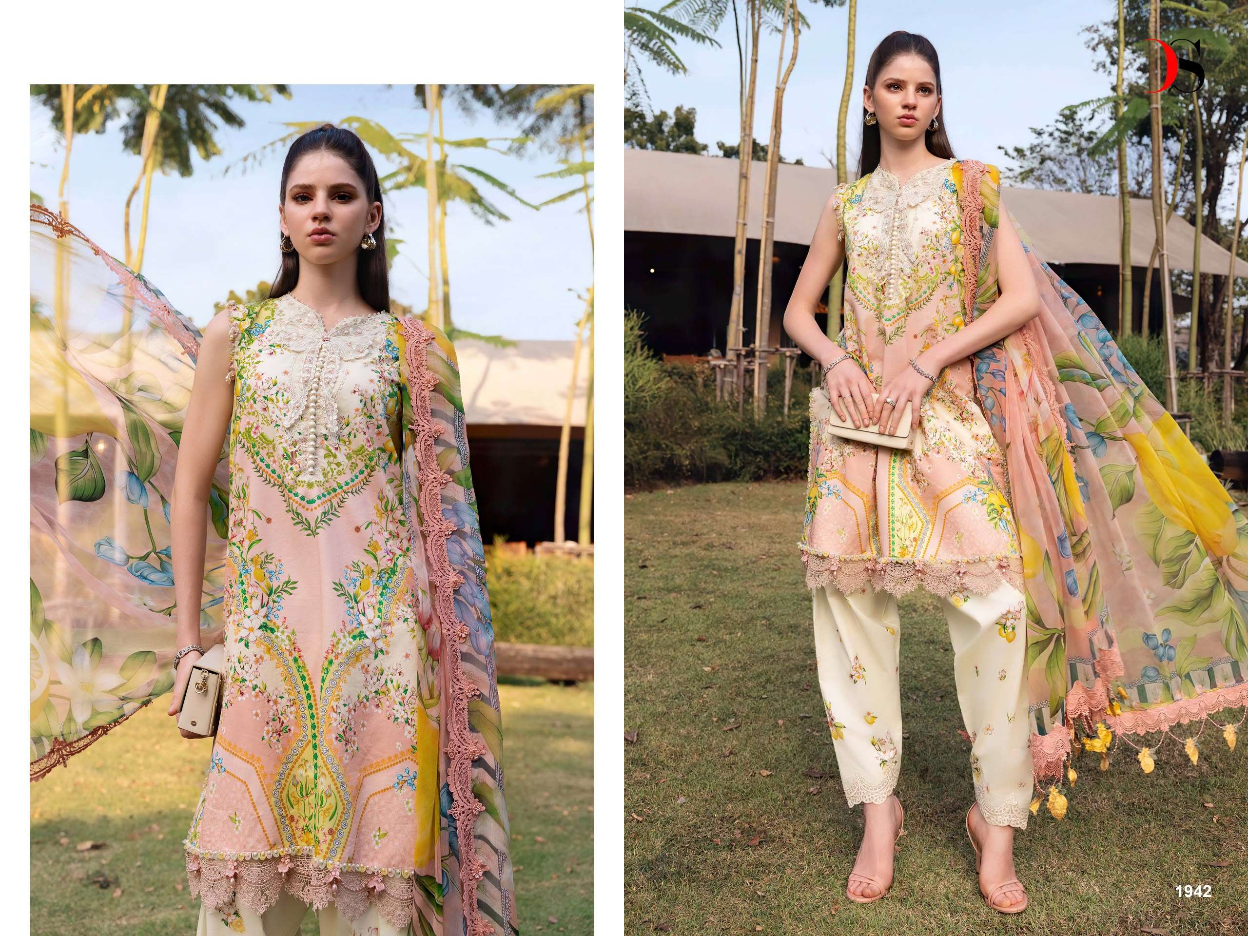 DEEPSY SUITS MARIA B M PRINT VOL 6 NX COTTON PATCH EMBROIDERY WORK SALWAR KAMEEZ 