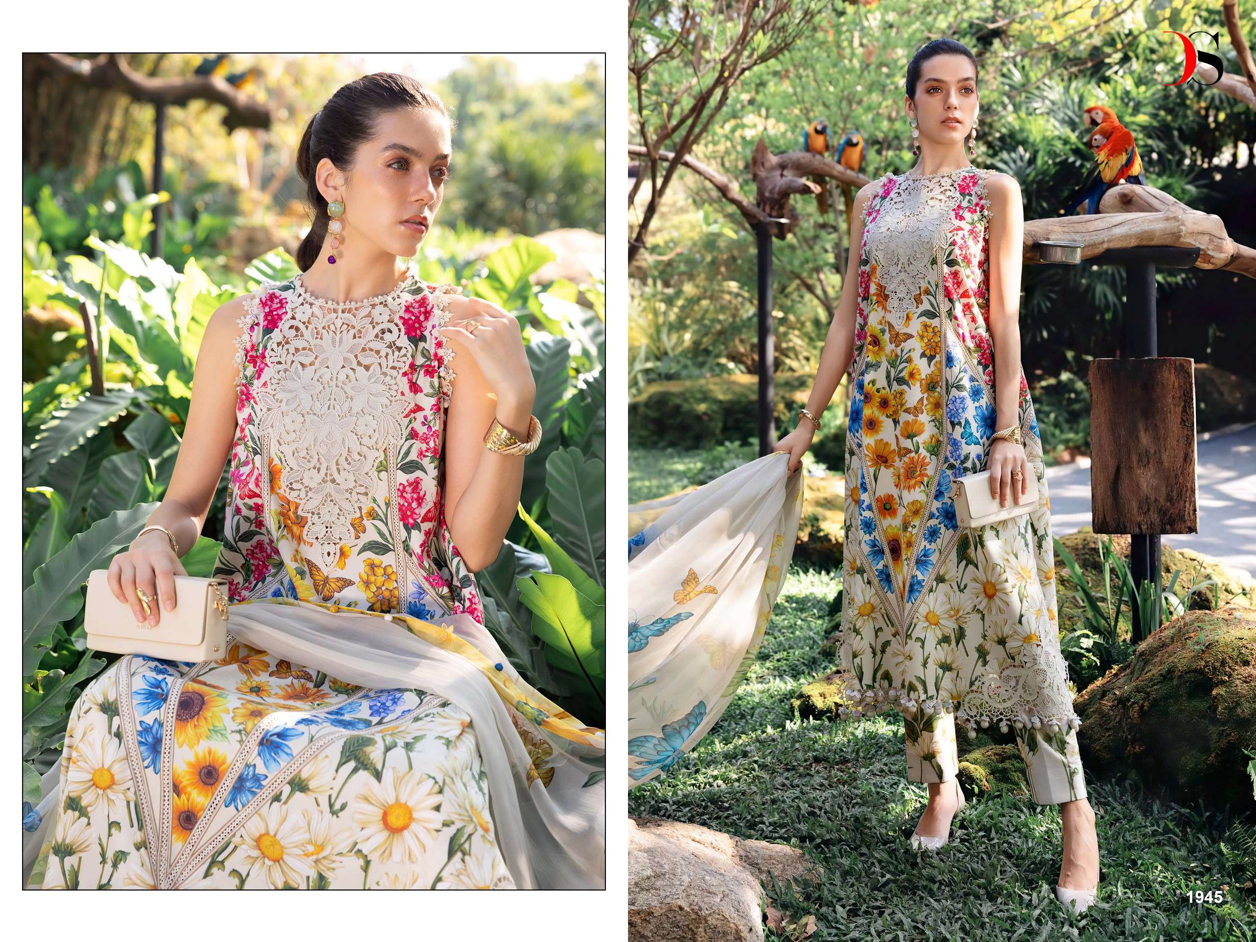 DEEPSY SUITS MARIA B M PRINT VOL 6 NX COTTON PATCH EMBROIDERY WORK SALWAR KAMEEZ 
