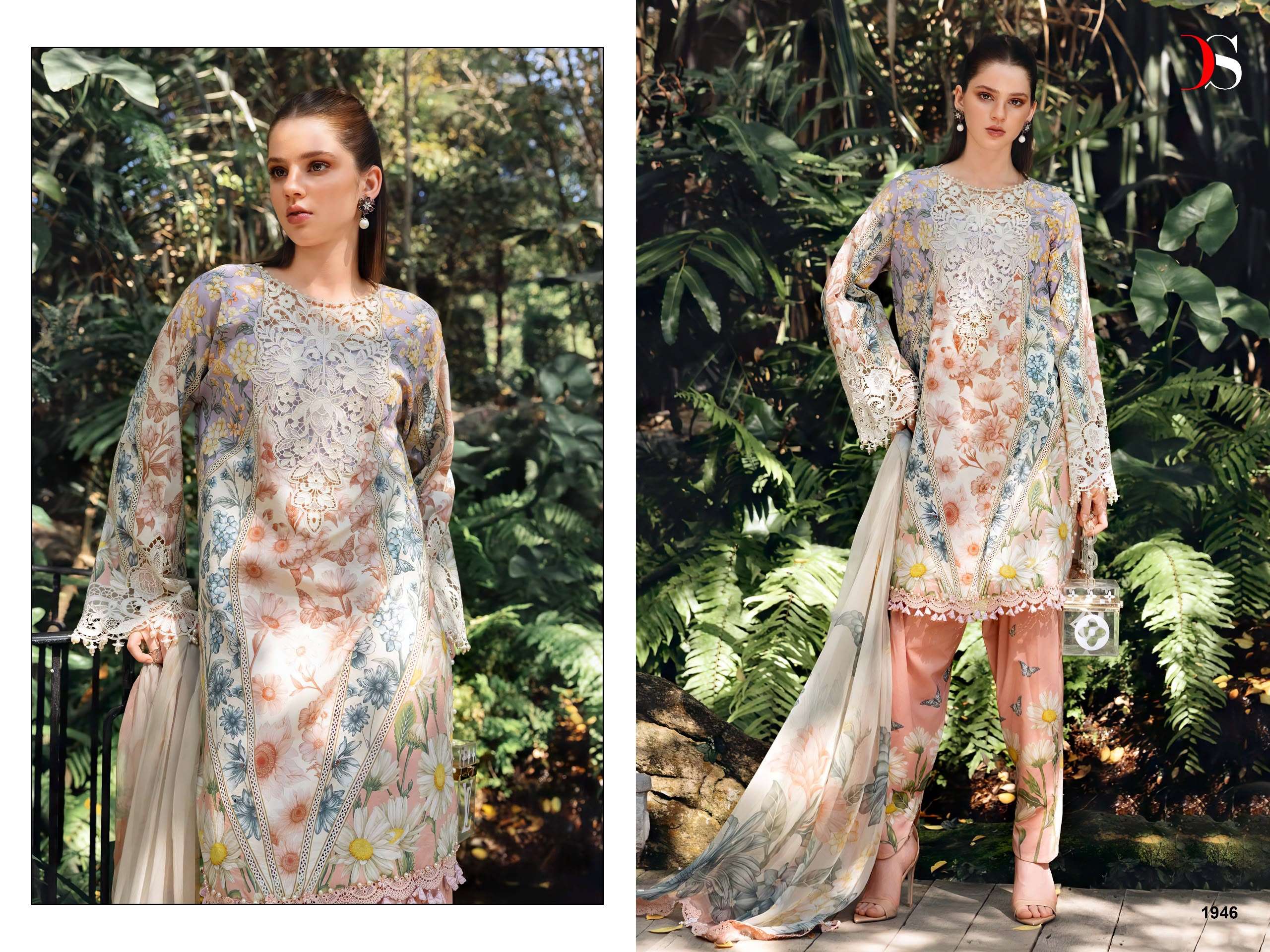 DEEPSY SUITS MARIA B M PRINT VOL 6 NX COTTON PATCH EMBROIDERY WORK SALWAR KAMEEZ 