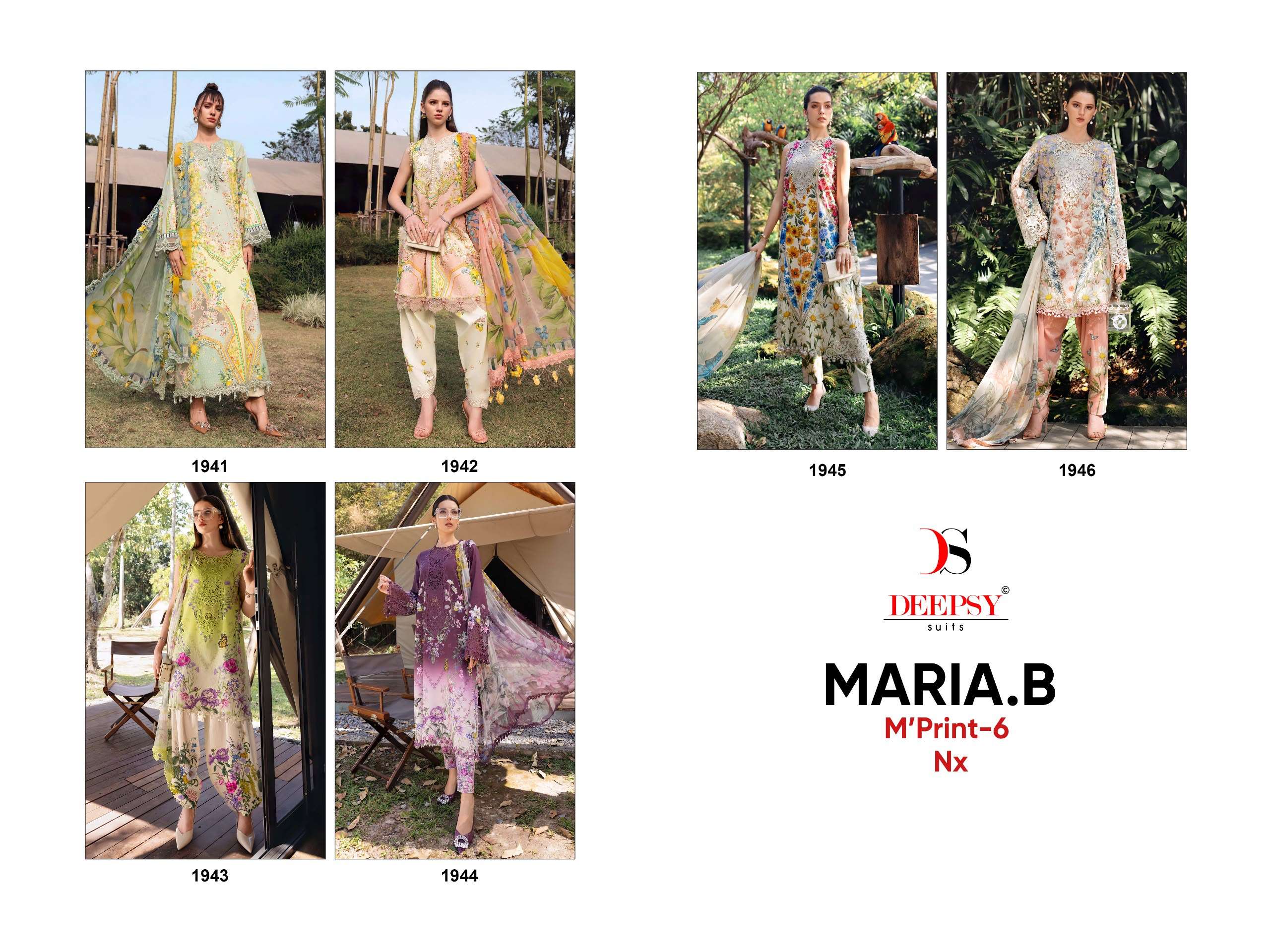 DEEPSY SUITS MARIA B M PRINT VOL 6 NX COTTON PATCH EMBROIDERY WORK SALWAR KAMEEZ 