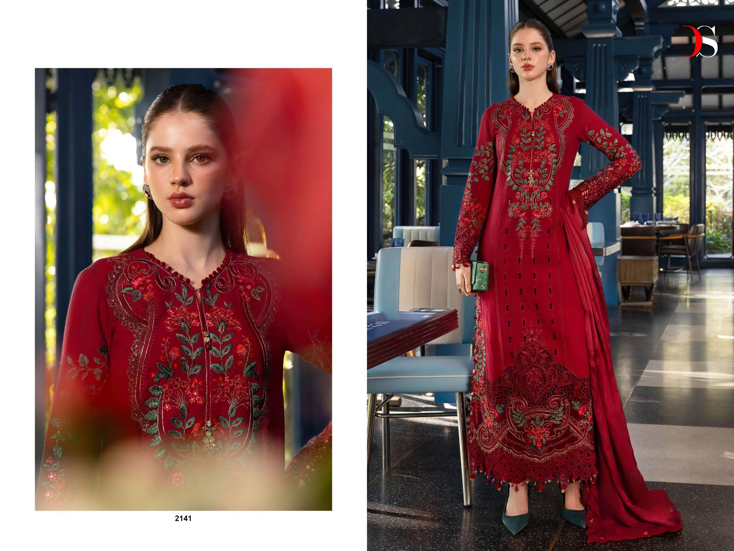 DEEPSY SUITS MARIA B PREMIUM EMBROIDERED VOL 6 COTTON HEAVY EMBROIDERY DESIGNER SUIT