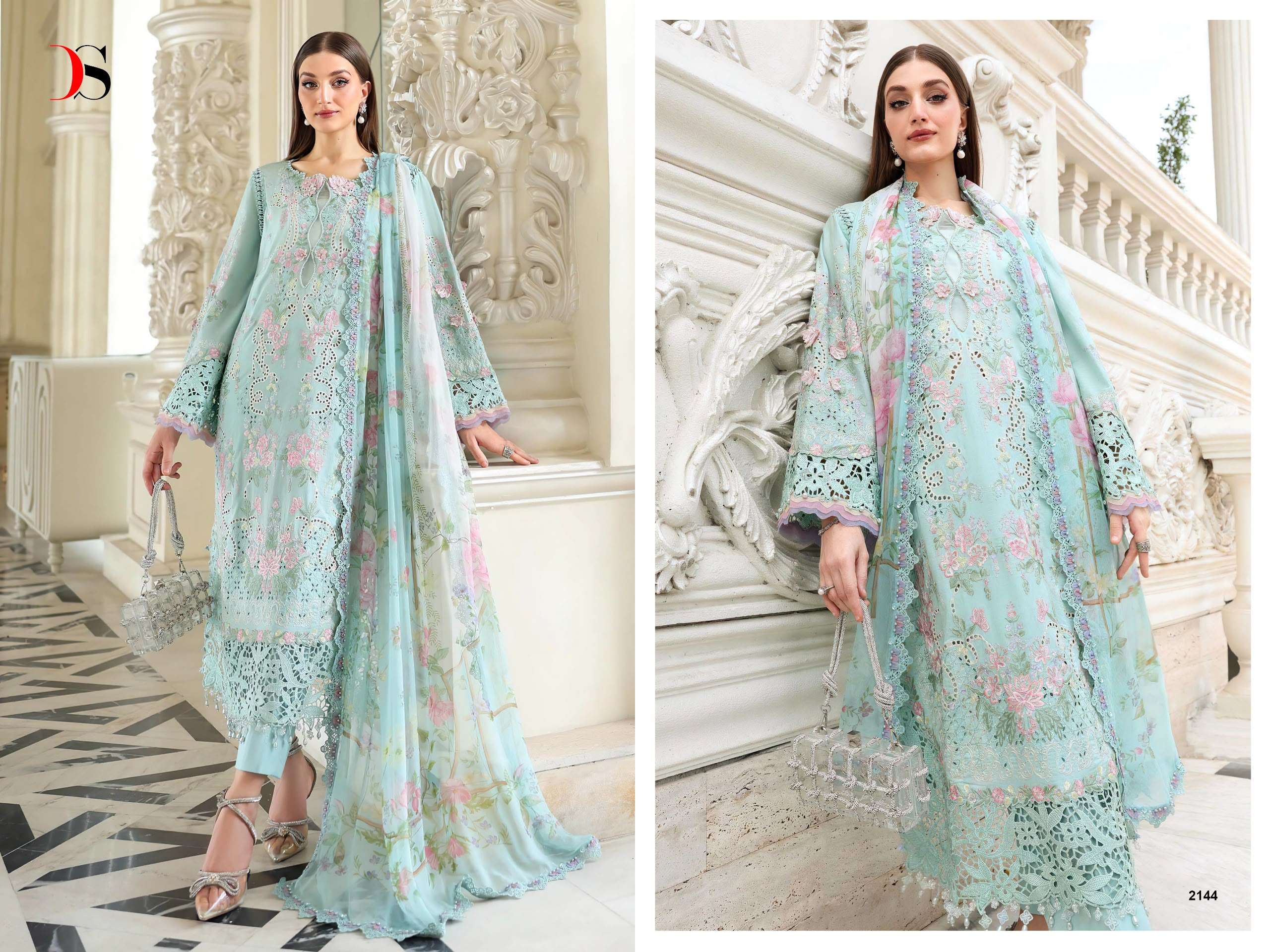 DEEPSY SUITS MARIA B PREMIUM EMBROIDERED VOL 6 COTTON HEAVY EMBROIDERY DESIGNER SUIT