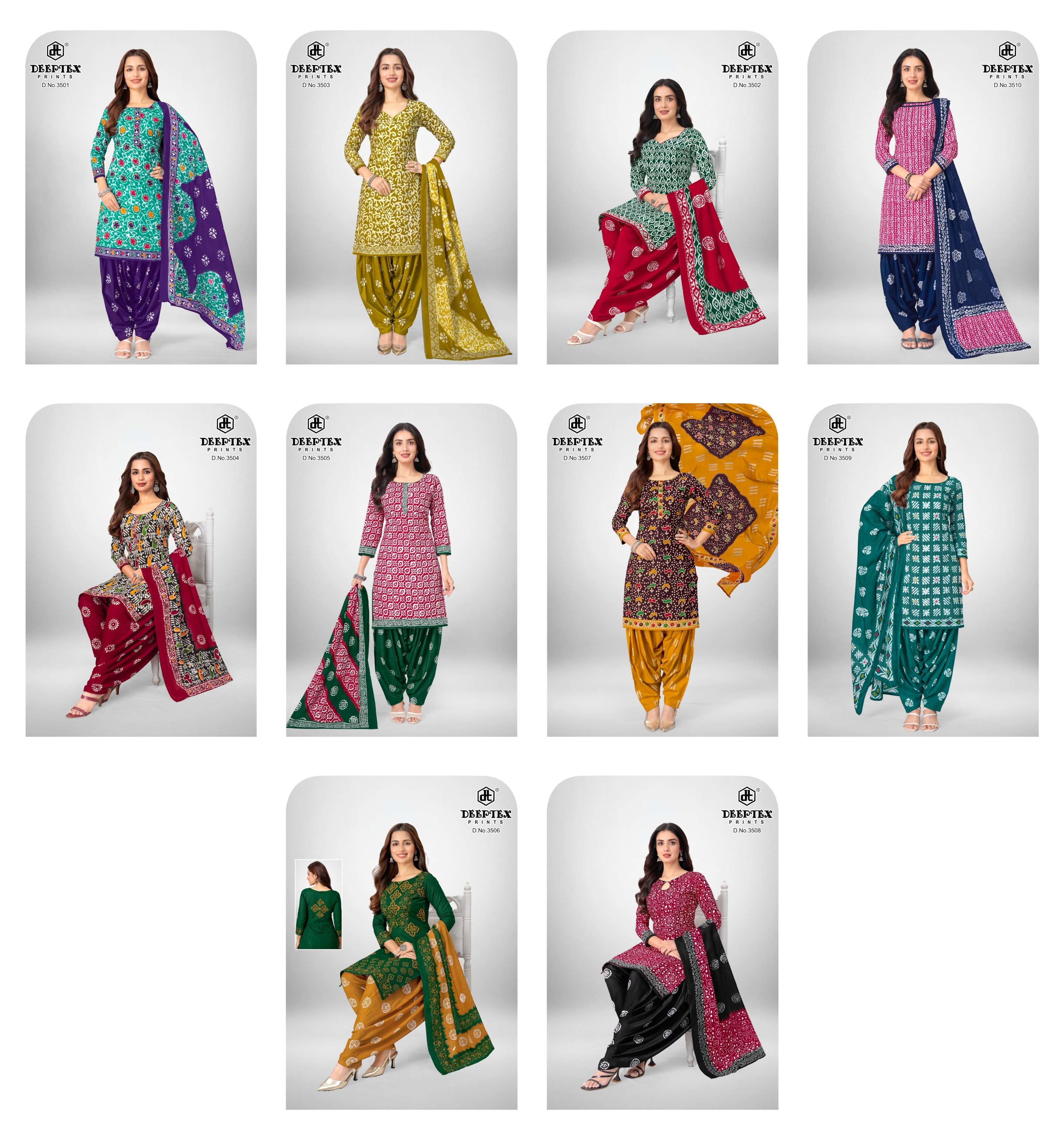 DEEPTEX PRINTS BATIK PLUS VOL 35 COTTON PRINTED PATIYALA SALWAR SUIT