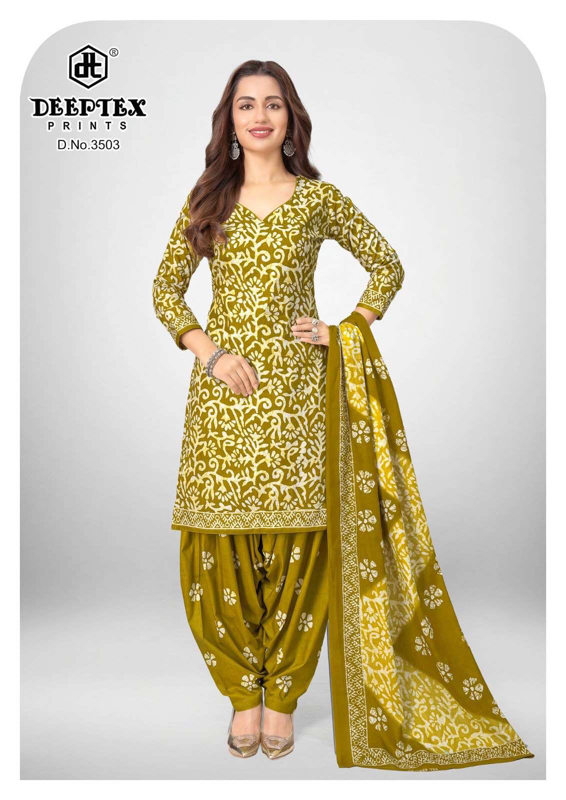 DEEPTEX PRINTS BATIK PLUS VOL 35 COTTON PRINTED PATIYALA SALWAR SUIT
