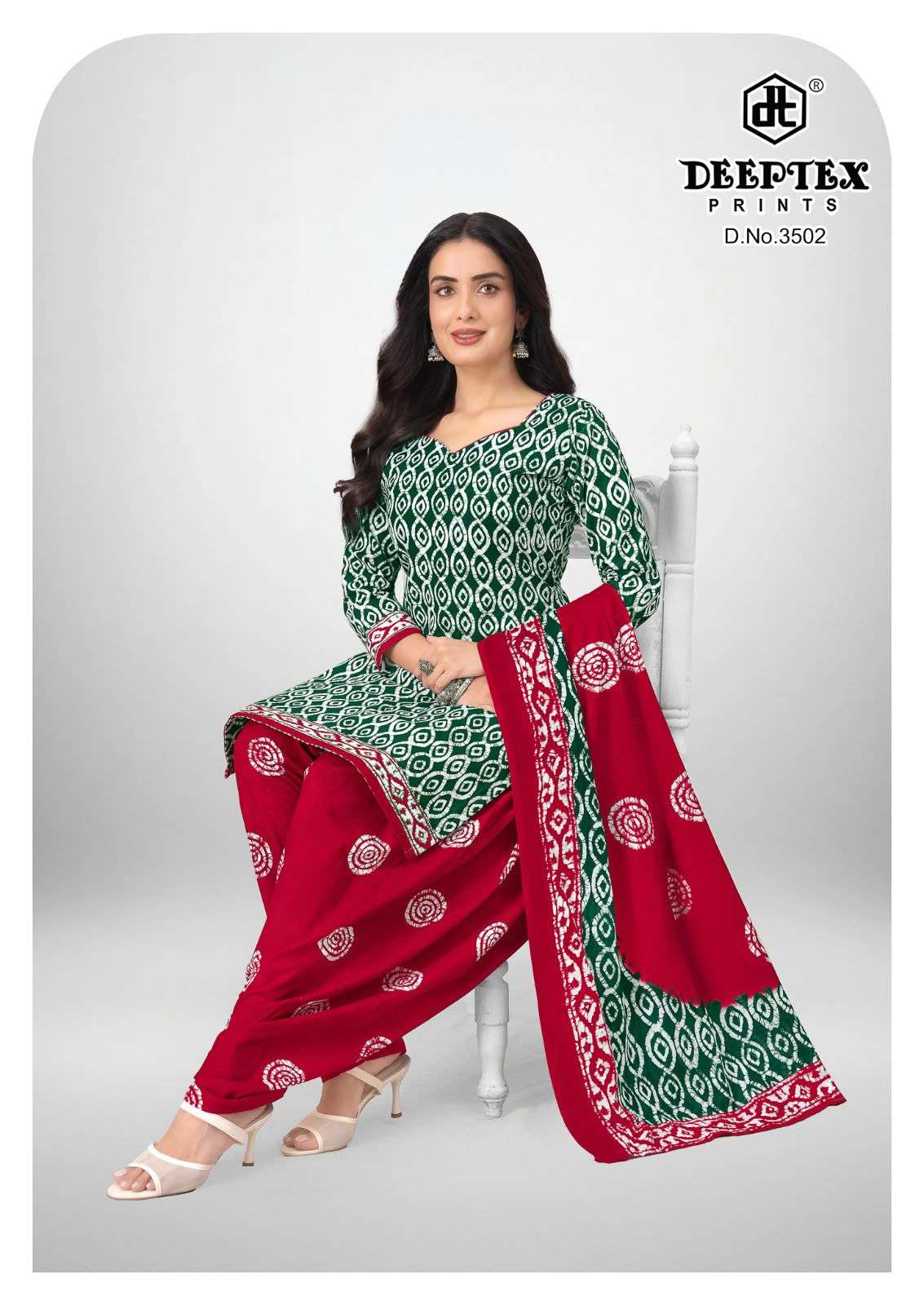 DEEPTEX PRINTS BATIK PLUS VOL 35 COTTON PRINTED PATIYALA SALWAR SUIT