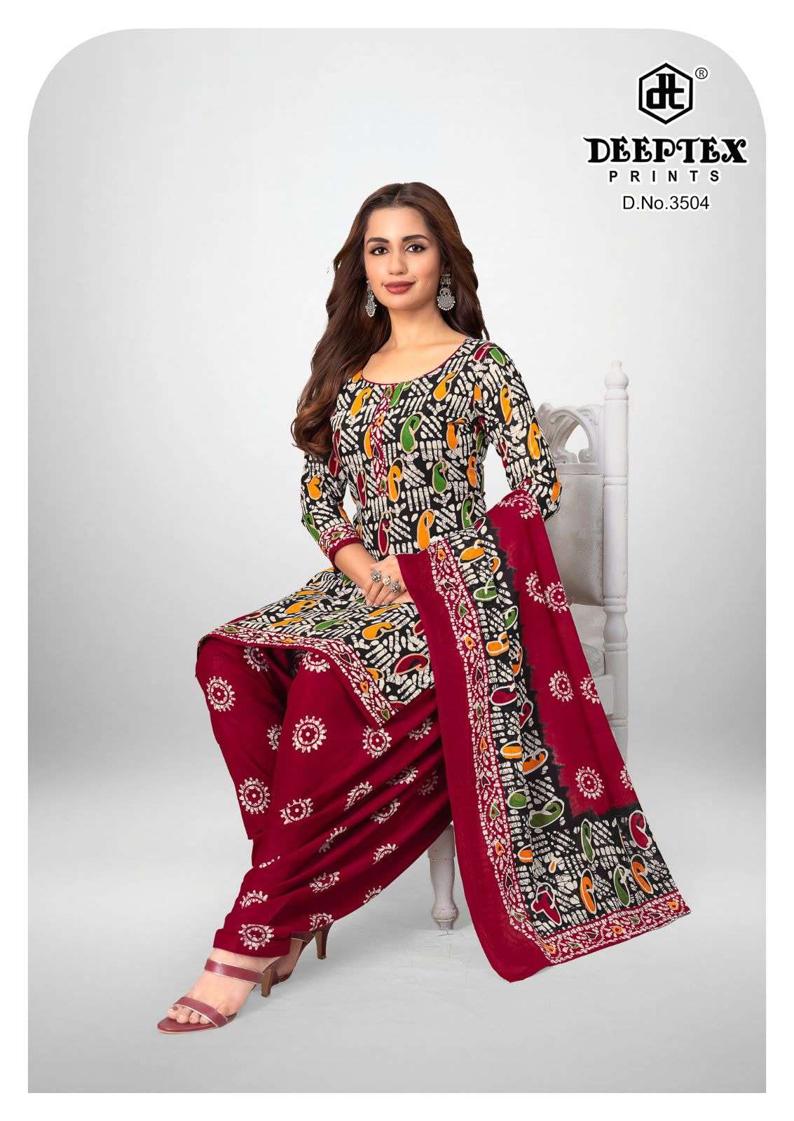 DEEPTEX PRINTS BATIK PLUS VOL 35 COTTON PRINTED PATIYALA SALWAR SUIT