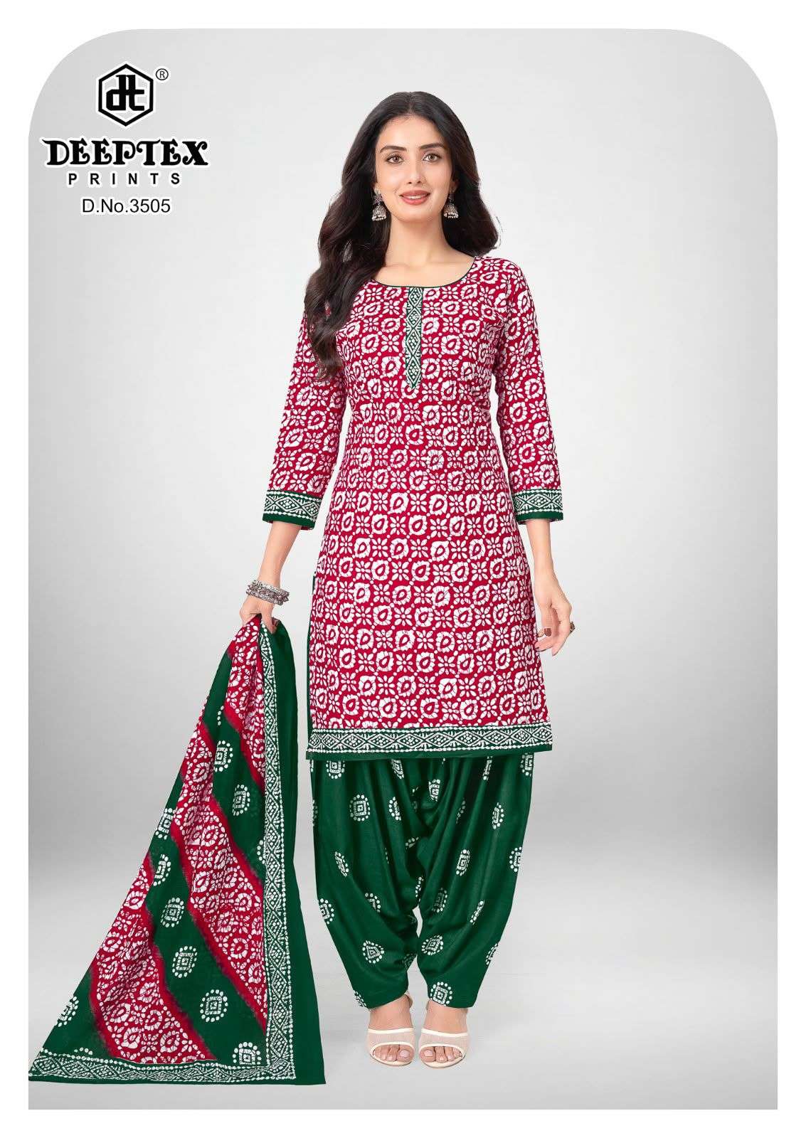 DEEPTEX PRINTS BATIK PLUS VOL 35 COTTON PRINTED PATIYALA SALWAR SUIT