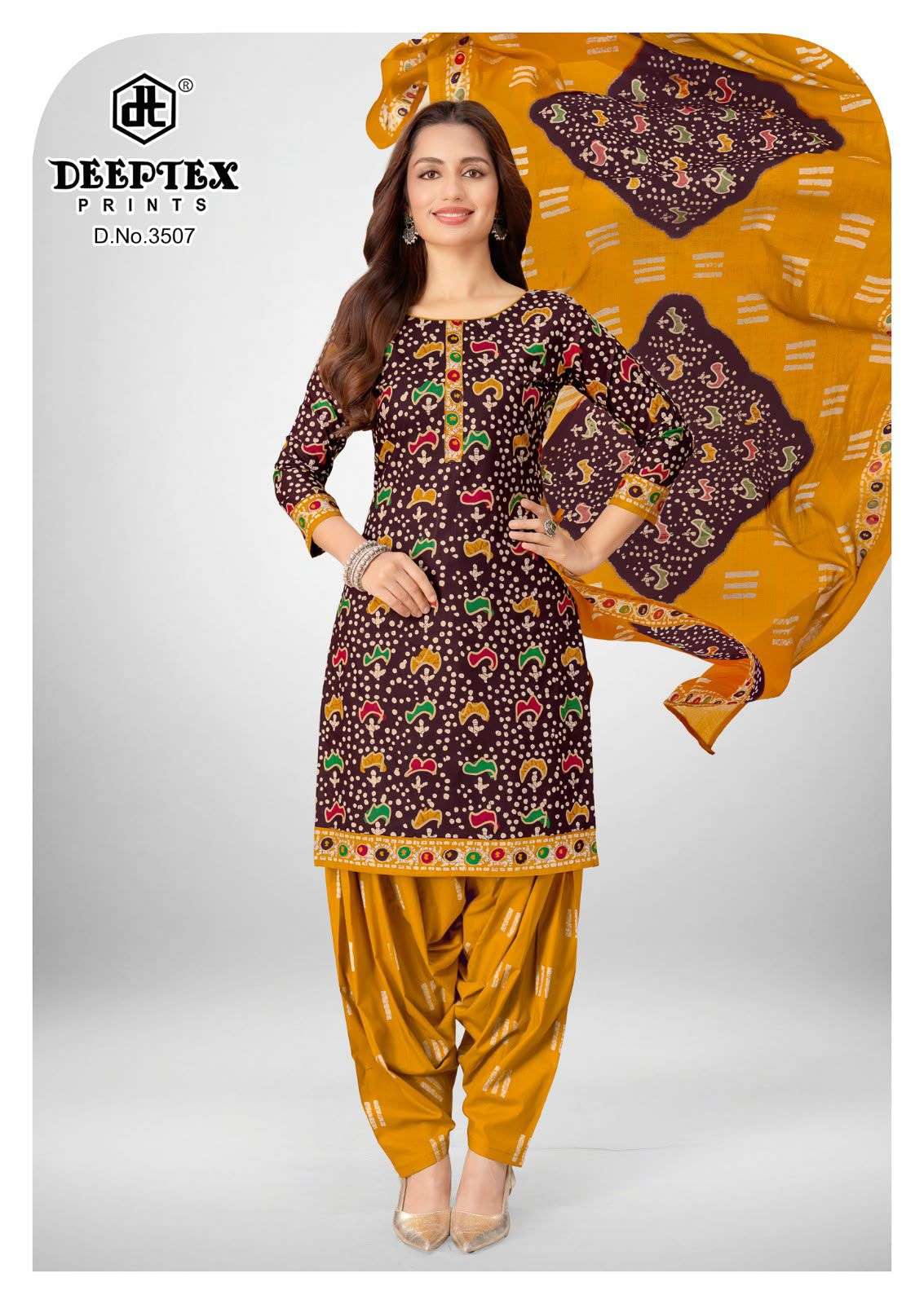 DEEPTEX PRINTS BATIK PLUS VOL 35 COTTON PRINTED PATIYALA SALWAR SUIT