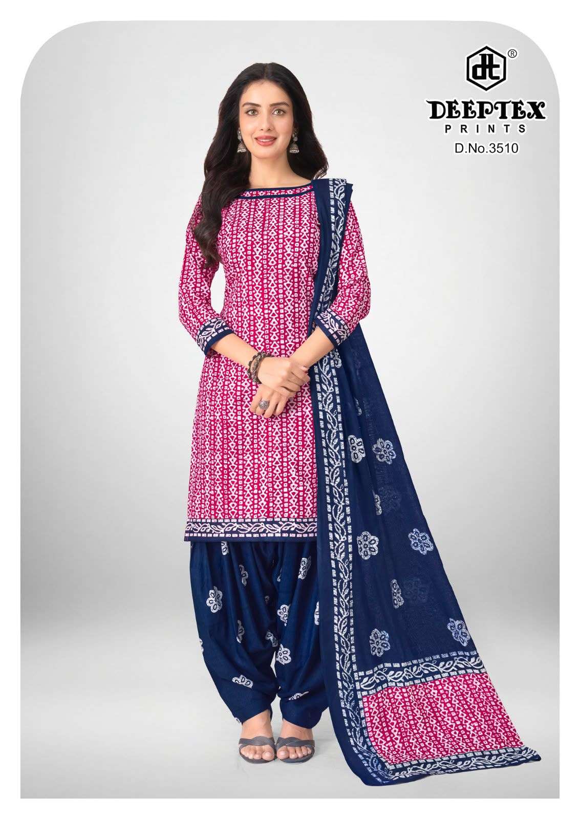 DEEPTEX PRINTS BATIK PLUS VOL 35 COTTON PRINTED PATIYALA SALWAR SUIT