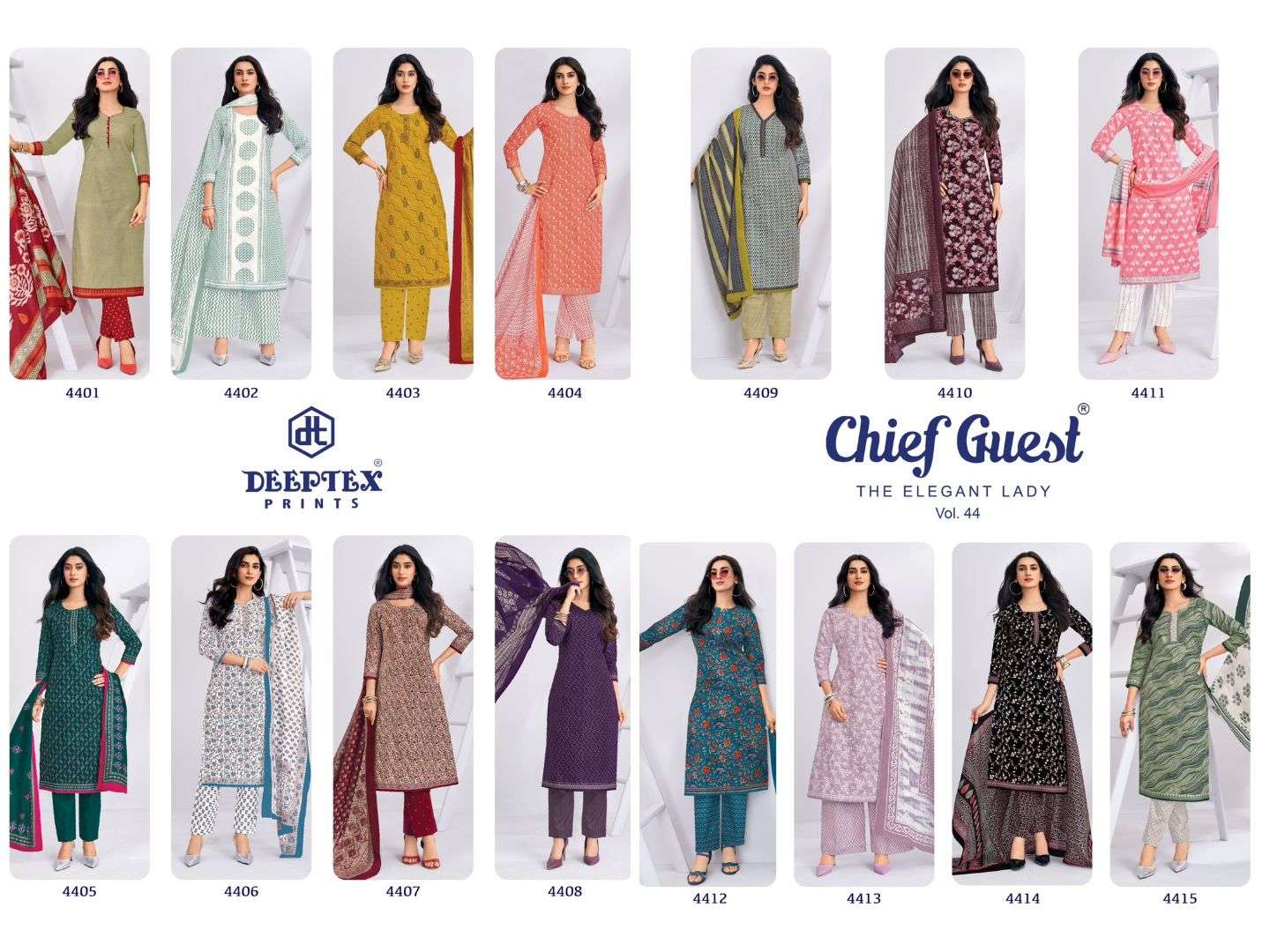 DEEPTEX PRINTS CHIEF GUEST VOL 44 COTTON PRINT LADIES SALWAR SUIT