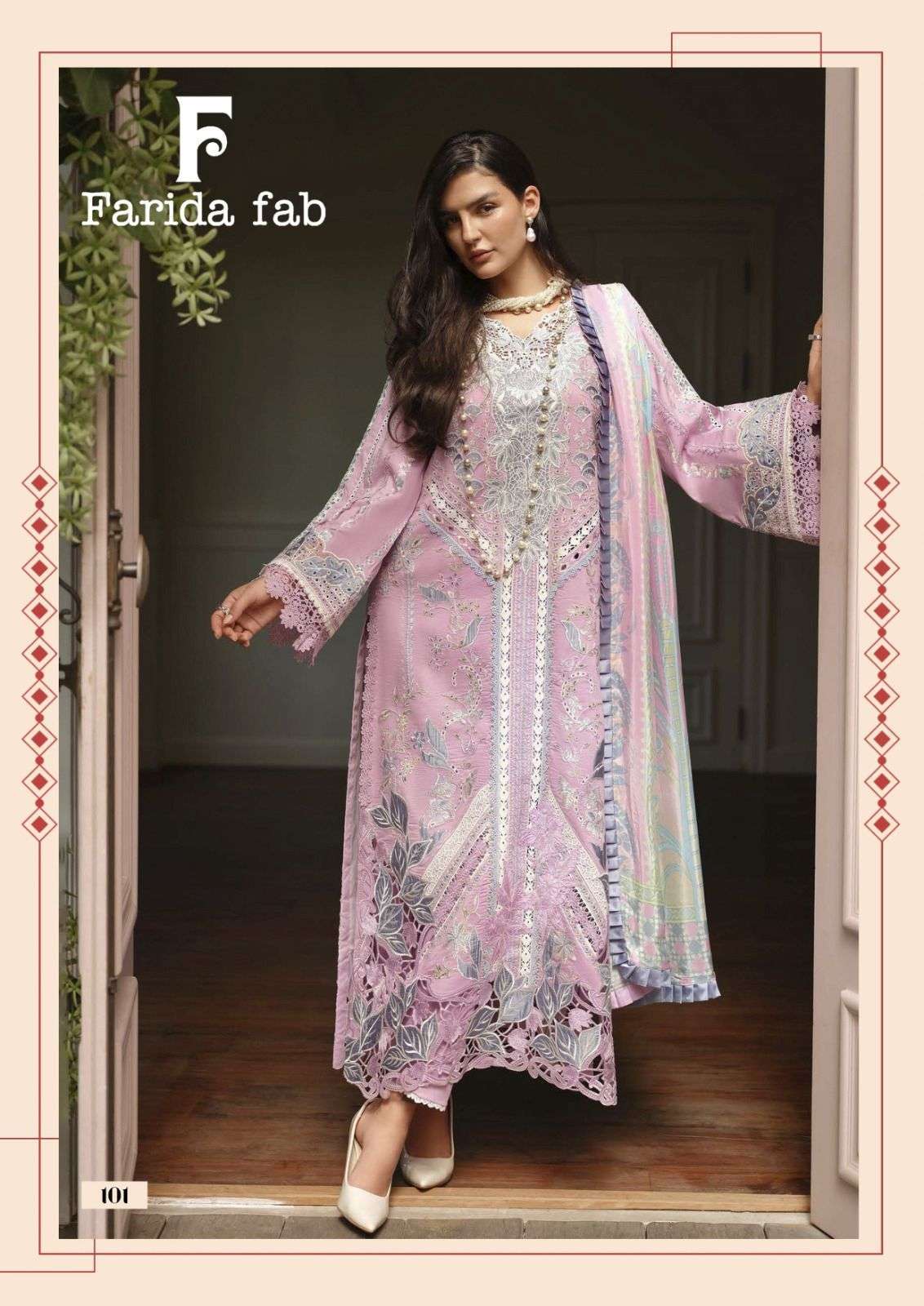 FARIDA FAB MUSHQ COTTON DIGITAL PRINTS UNSTITCH STITCH SALWAR KAMEEZ 