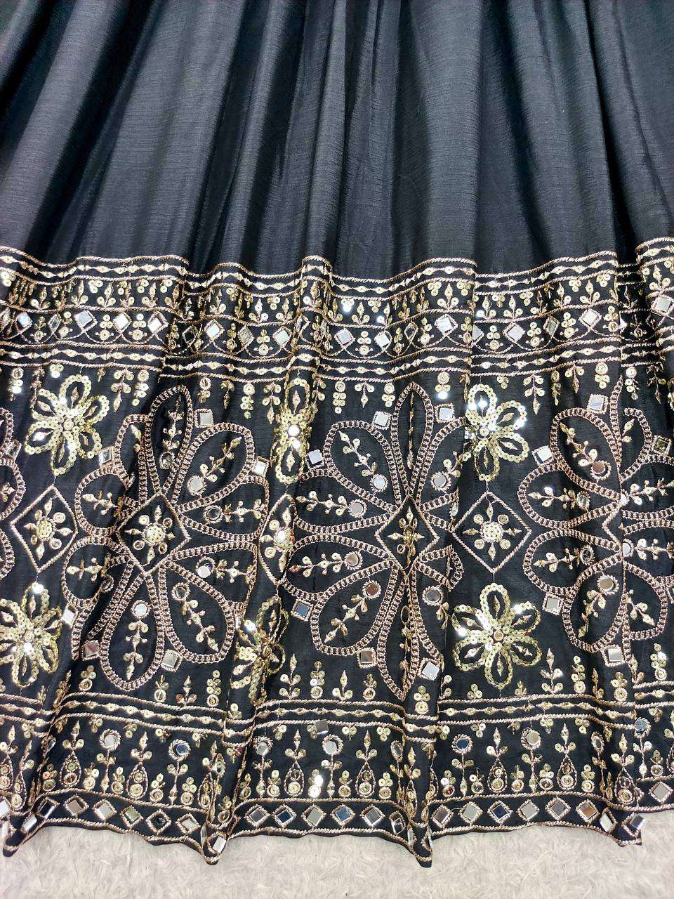 FD 801 SILK SEQUENCE EMBROIDERY DESIGNER WORK ANARKALI GOWN STYLE LADIES SUIT