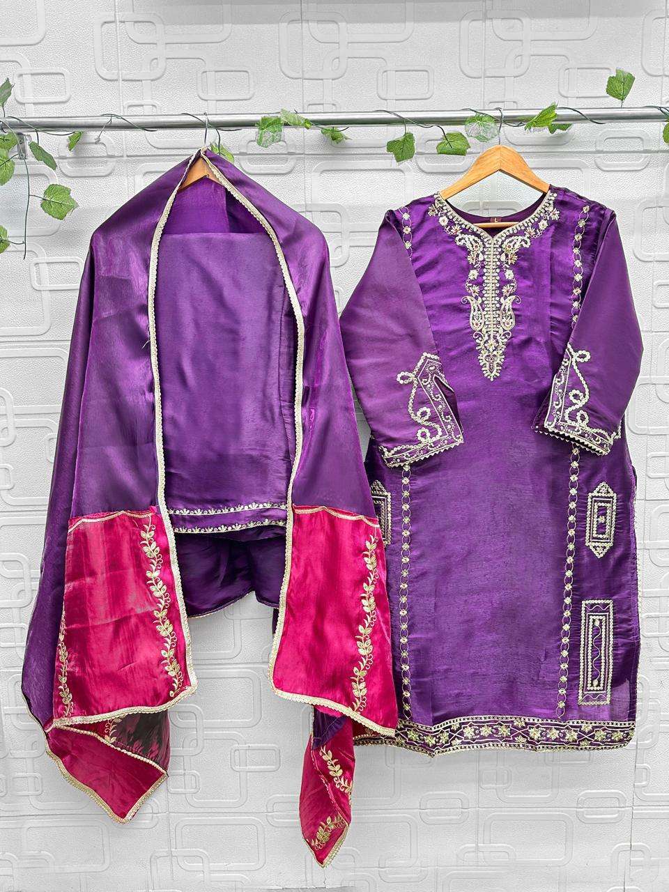 FLORENT D NO 1062 JIMMY CHOO FABRIC BEAUTIFUL DESIGNER LOOK PAKISTANI SUIT