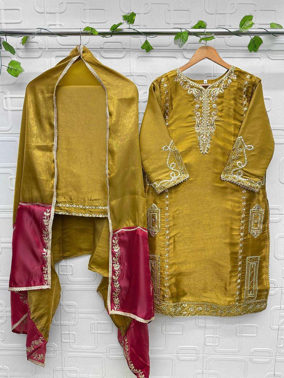 FLORENT D NO 1062 JIMMY CHOO FABRIC BEAUTIFUL DESIGNER LOOK PAKISTANI SUIT