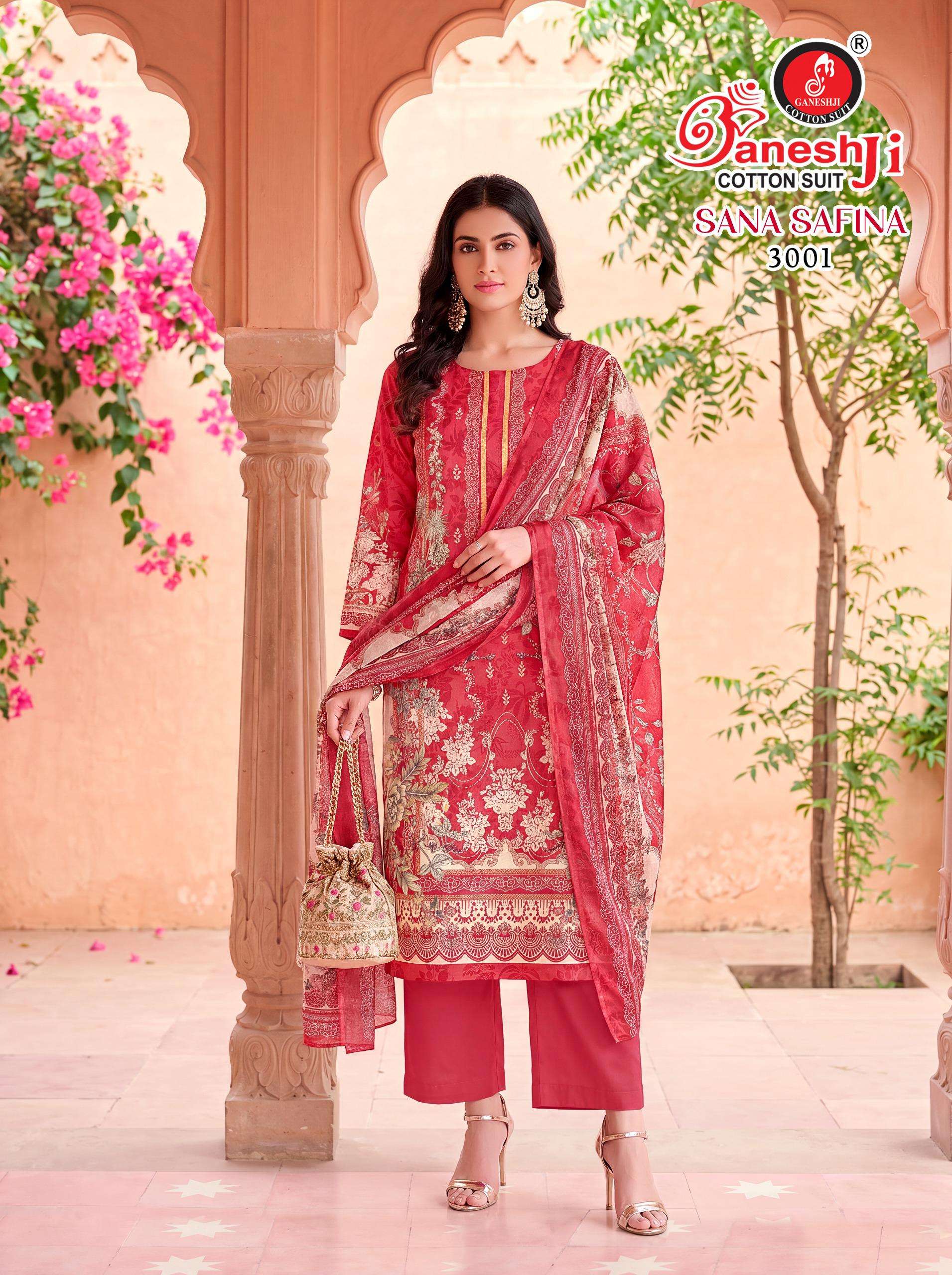 GANESHJI COTTON SUIT SANA SAFINA VOL 3 COTTON DIGITAL PAKISTANI STYLE PRINT SALWAR SUIT