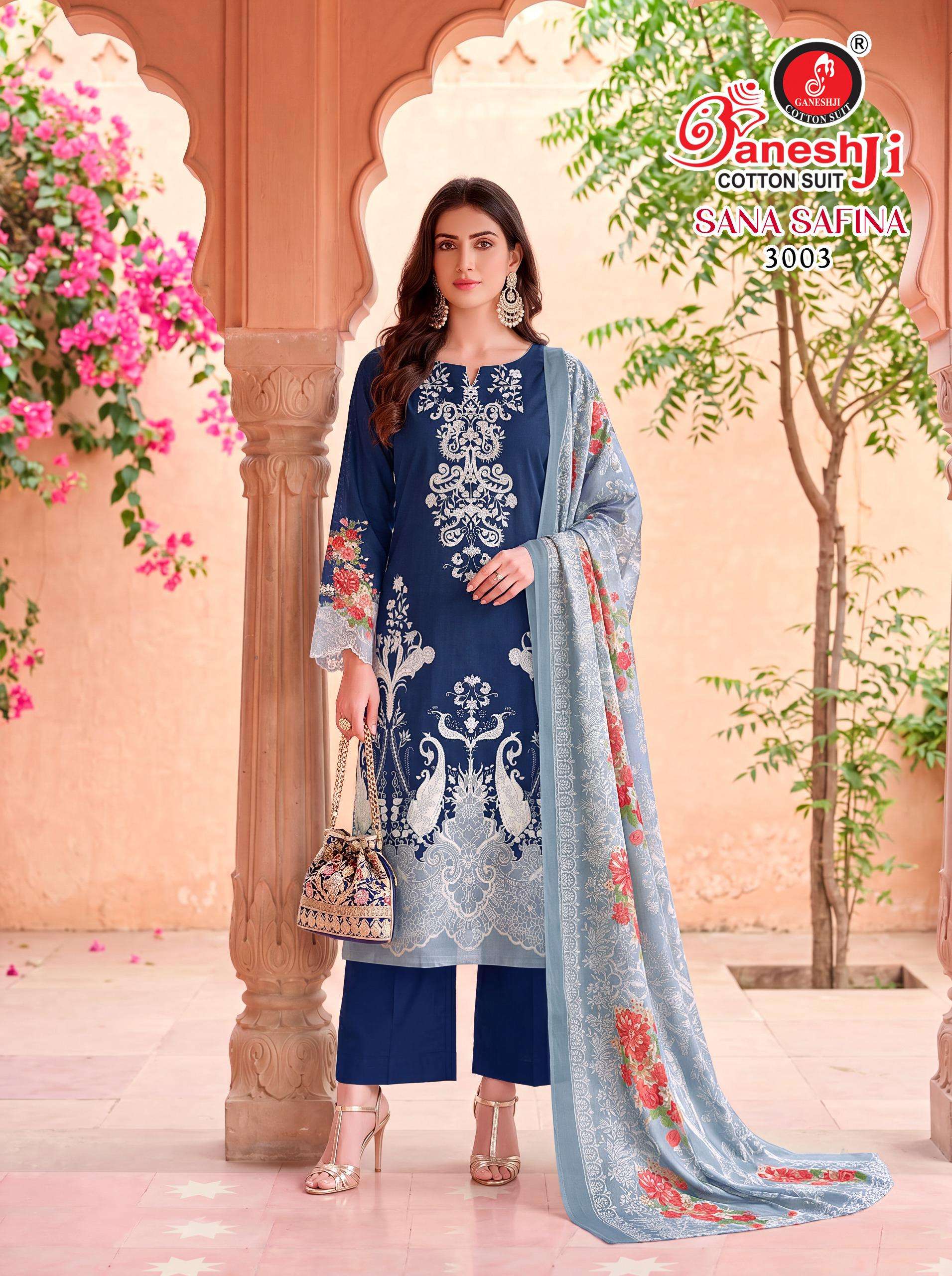 GANESHJI COTTON SUIT SANA SAFINA VOL 3 COTTON DIGITAL PAKISTANI STYLE PRINT SALWAR SUIT
