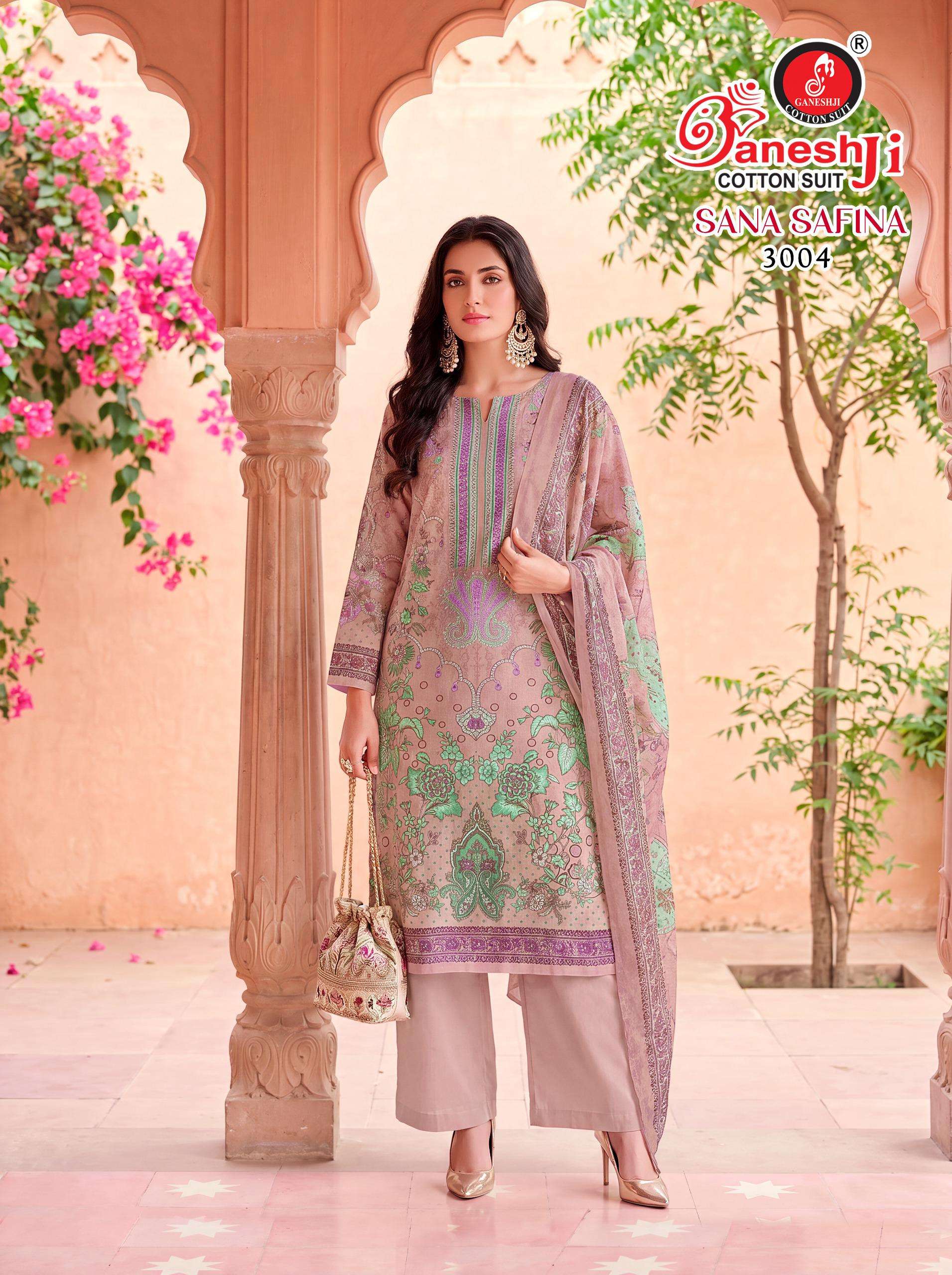 GANESHJI COTTON SUIT SANA SAFINA VOL 3 COTTON DIGITAL PAKISTANI STYLE PRINT SALWAR SUIT