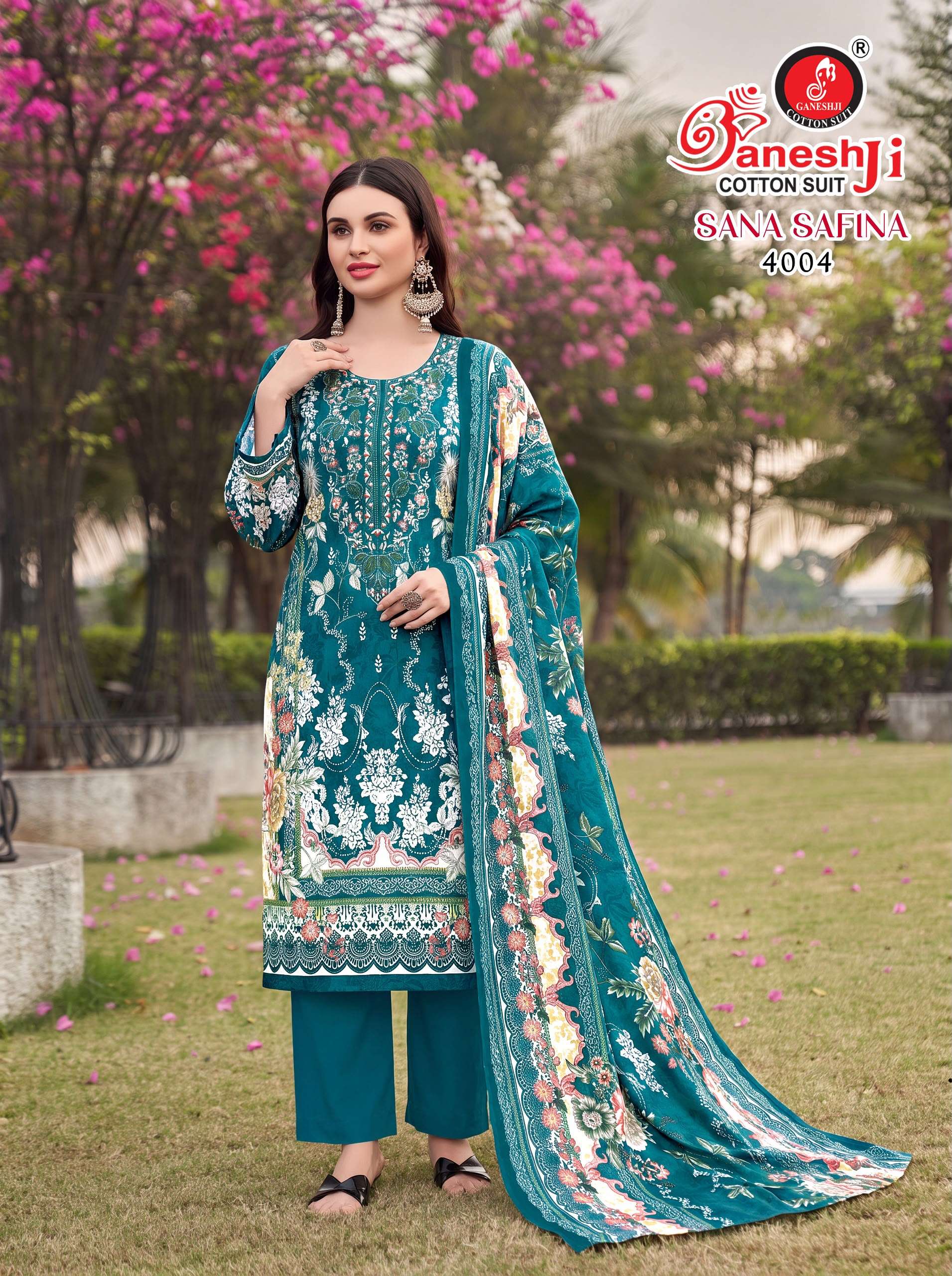 GANESHJI COTTON SUIT SANA SAFINA VOL 4 COTTON DIGITAL PAKISTANI STYLE PRINT SALWAR SUIT