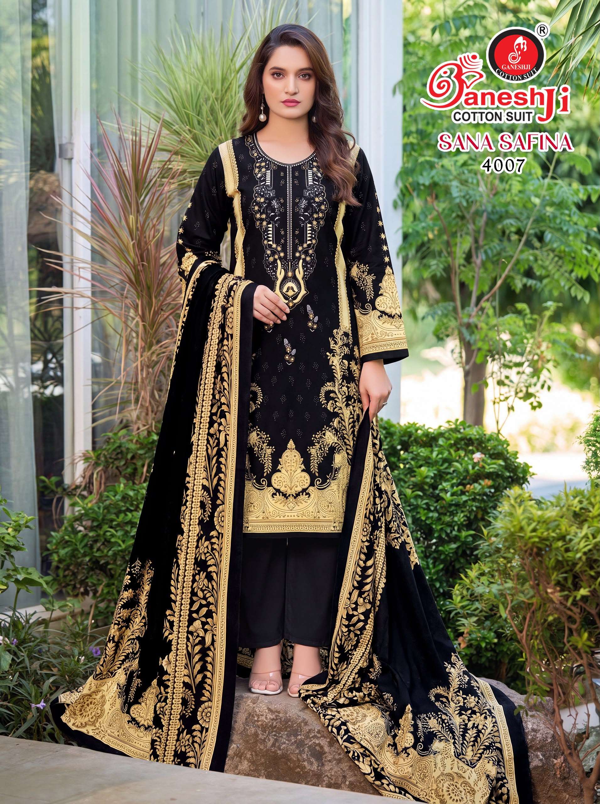 GANESHJI COTTON SUIT SANA SAFINA VOL 4 COTTON DIGITAL PAKISTANI STYLE PRINT SALWAR SUIT