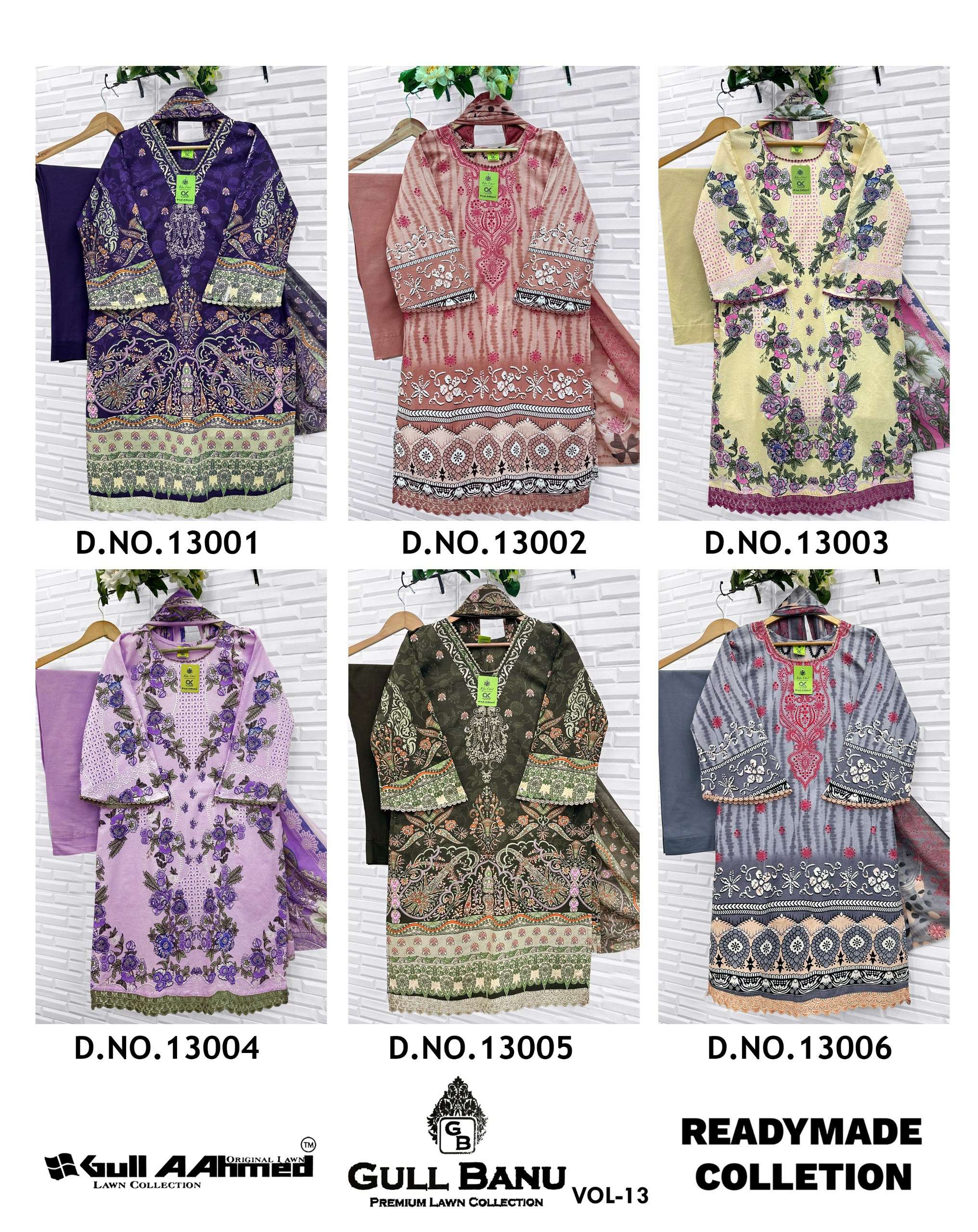GULL AAHMED GULL BANU VOL 13 READY MADE COLLECTION 