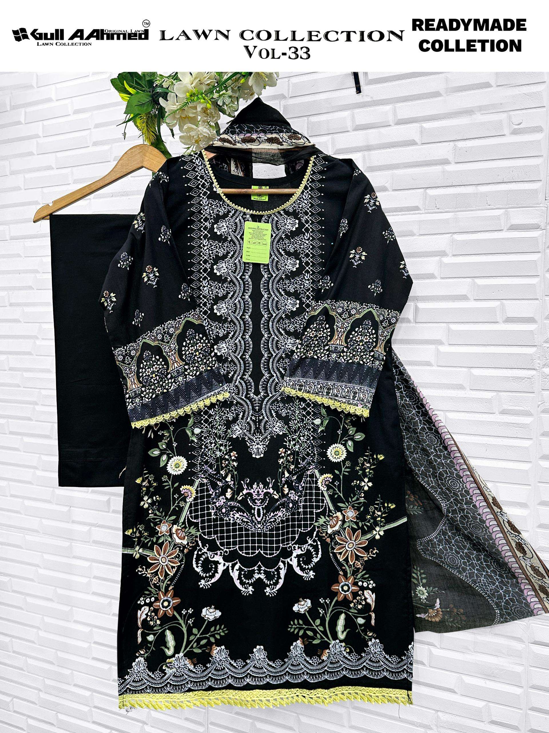 GULL AAHMED LAWN COLLECTION VOL 33 READY MADE COLLECTION 