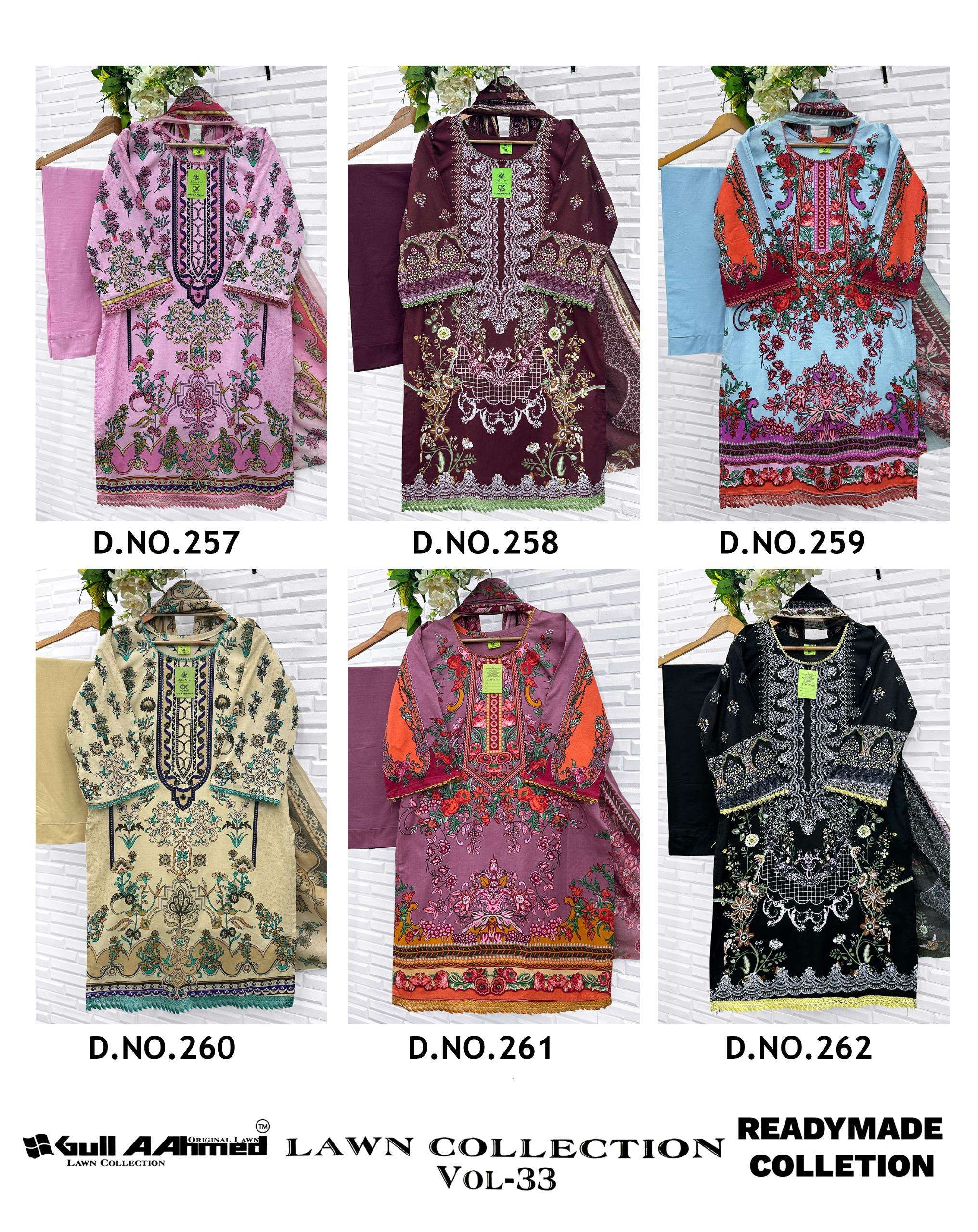 GULL AAHMED LAWN COLLECTION VOL 33 READY MADE COLLECTION 