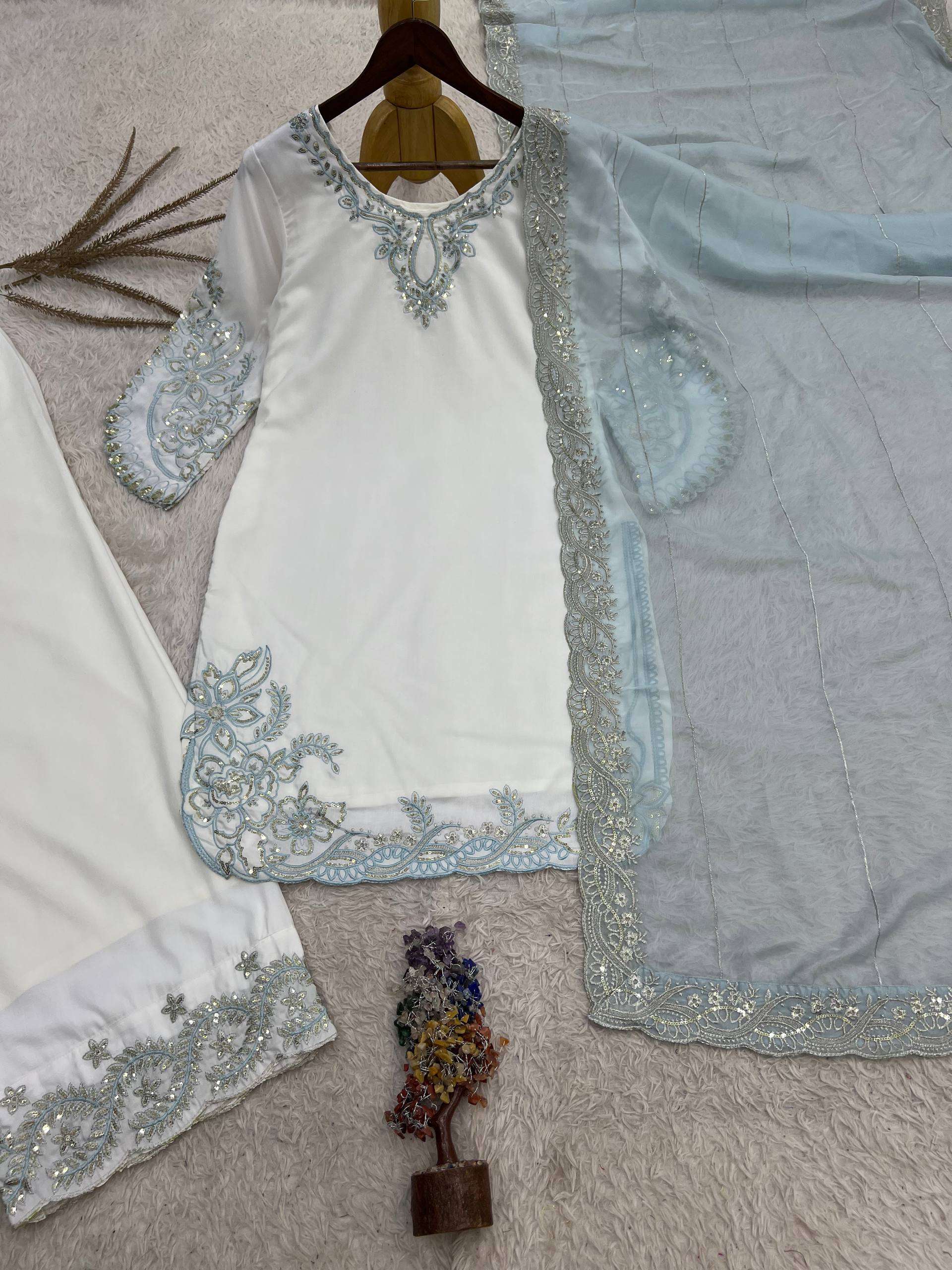 HK 1741 COTTON DESIGNER WORK PAKISTANI STYLE LADIES SUIT