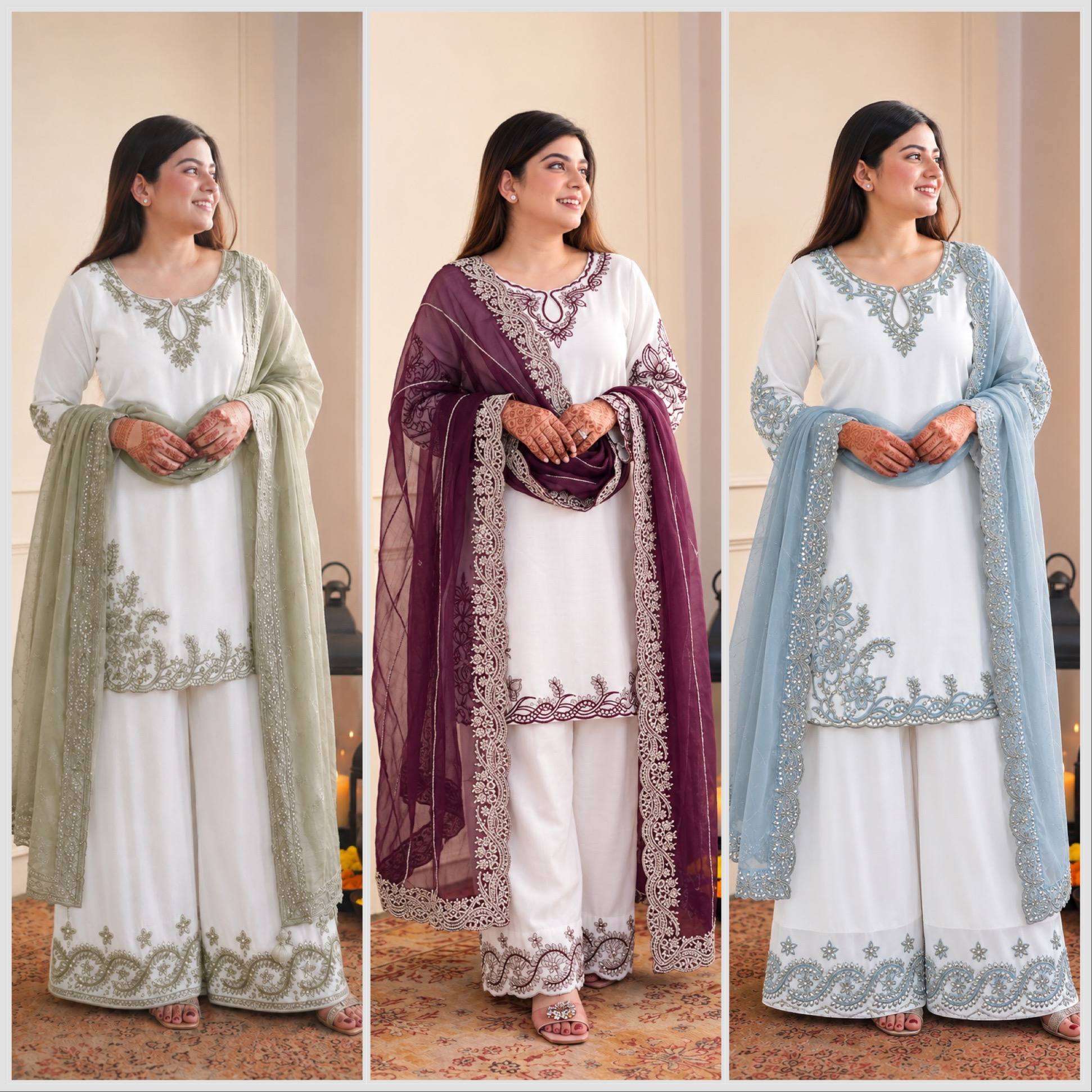 HK 1741 COTTON DESIGNER WORK PAKISTANI STYLE LADIES SUIT