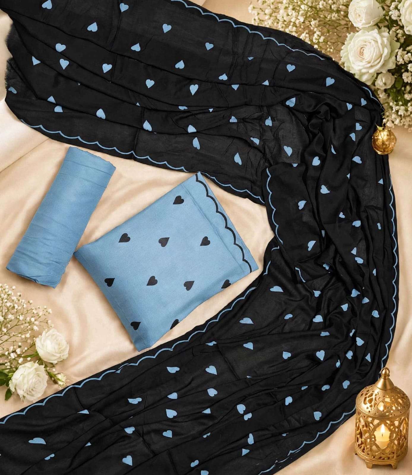 HOUSE OF LIBAS TRENDING DESIGN RAYON PRINT FANCY WORK LADIES SUIT