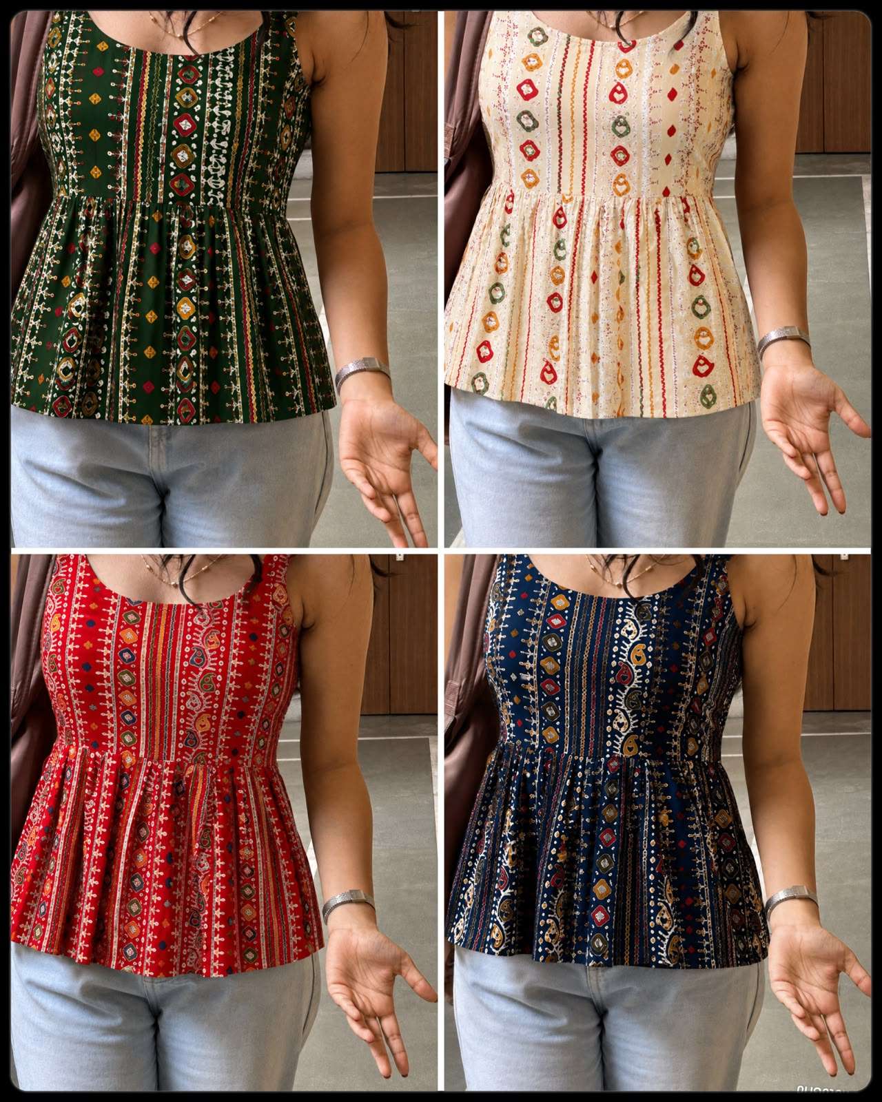 INLI BANDHEJ TOP VOL 2 RAYON PRINTED FANCY CAUSAL WEAR LOOKS LADIES TOP