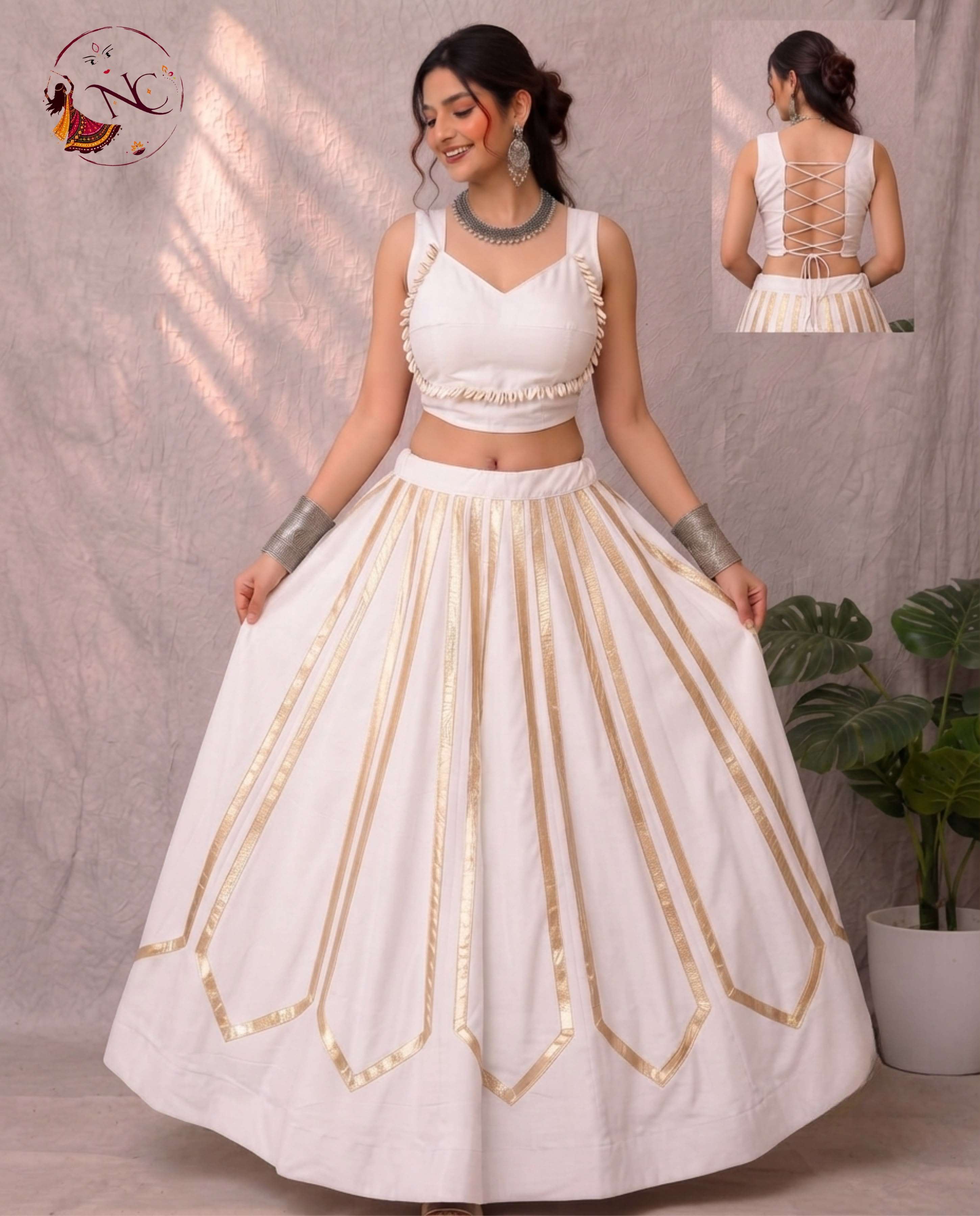 INLI JHANKAR RAYON GOLD FOIL STRIPE DESIGNER FUNCTION WEAR LADIES LEHENGA CHOLI COLLECTION