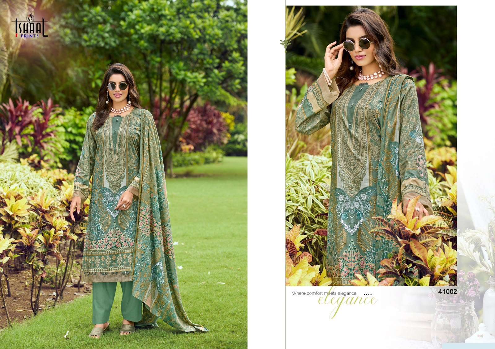 ISHAAL PRINTS GULMOHAR VOL 41 LAWN COTTON DIGITAL PRINTS SALWAR SUIT